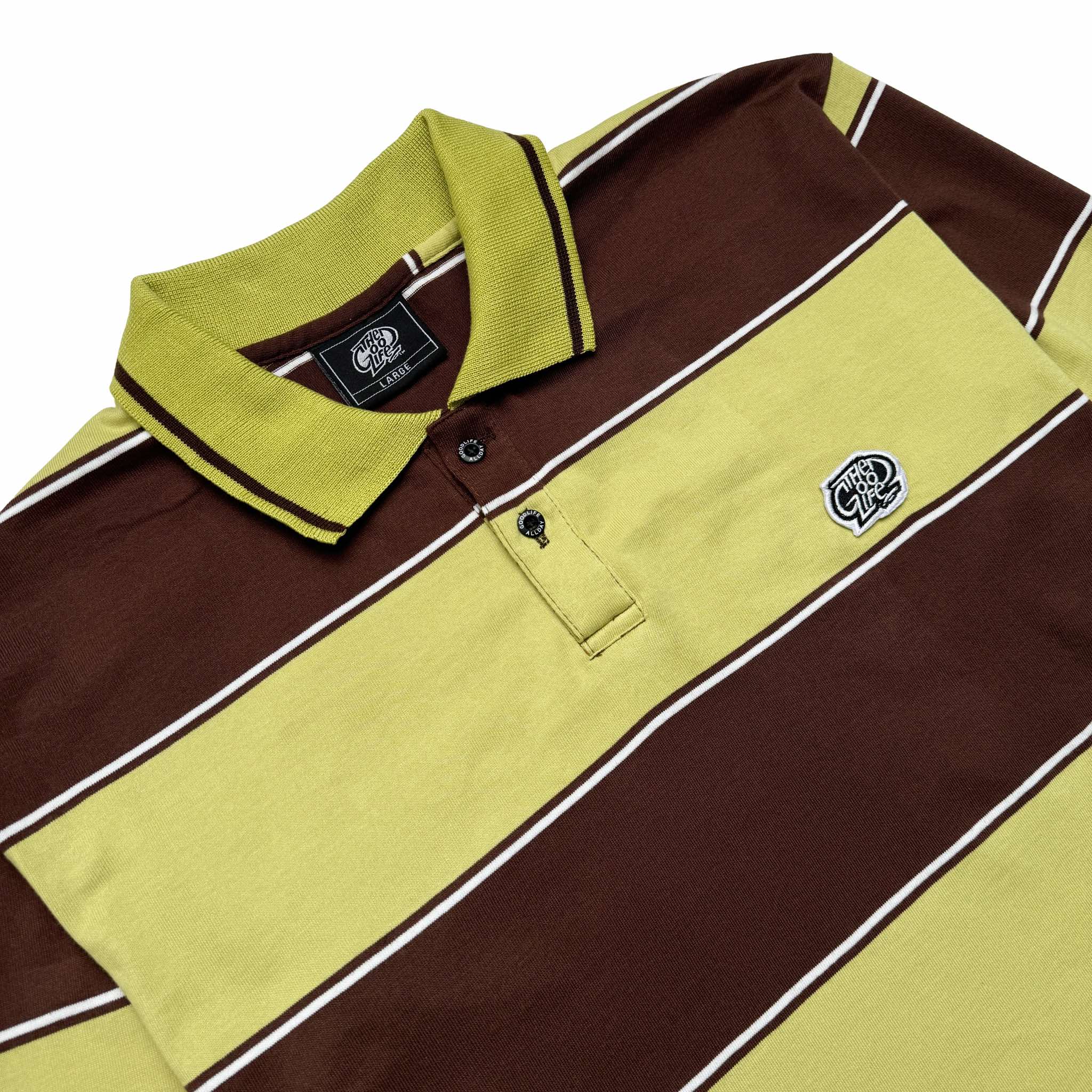 "AVOCADO" TWIN STRAND (A.GREEN/C.BROWN) POLO CREWNECK