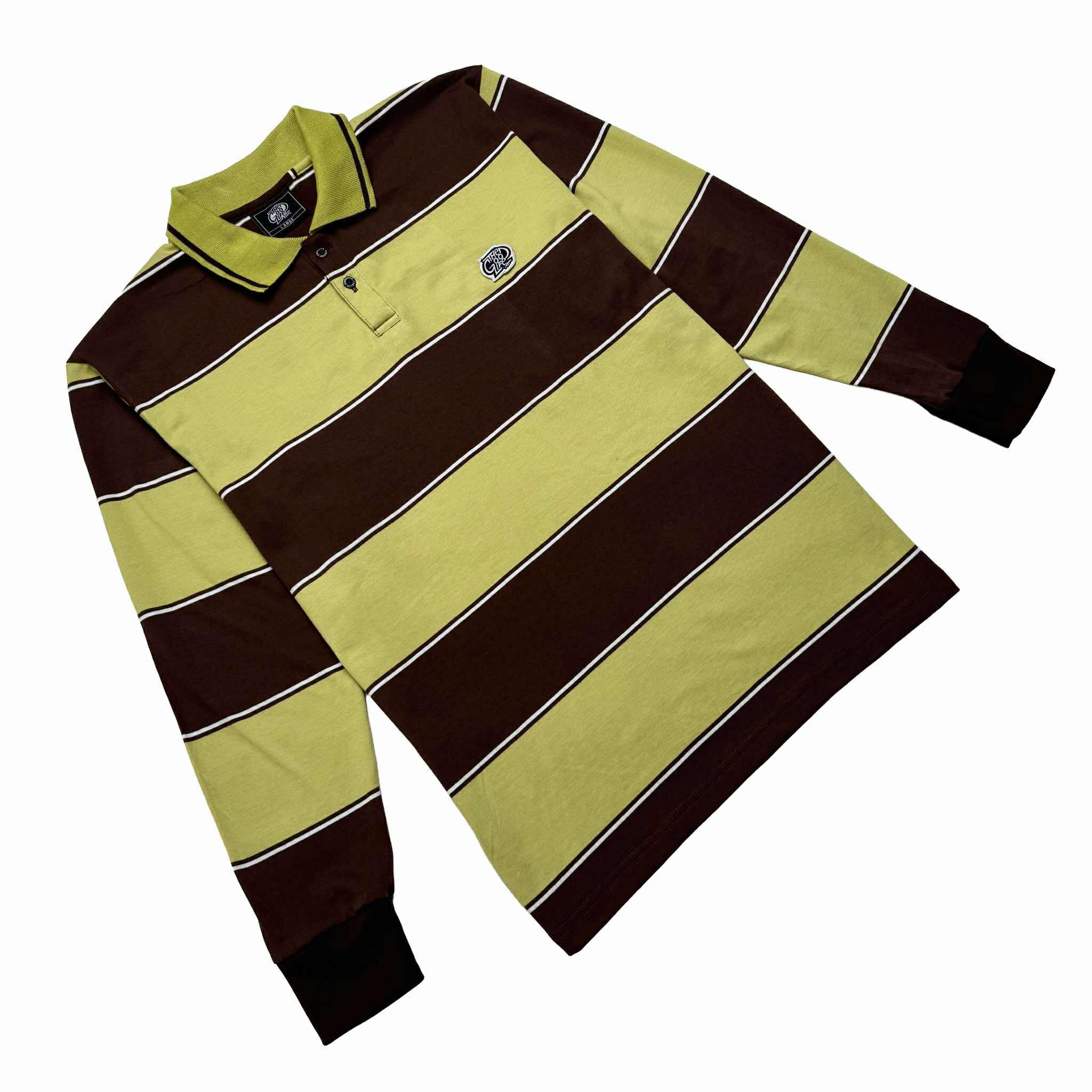"AVOCADO" TWIN STRAND (A.GREEN/C.BROWN) POLO CREWNECK