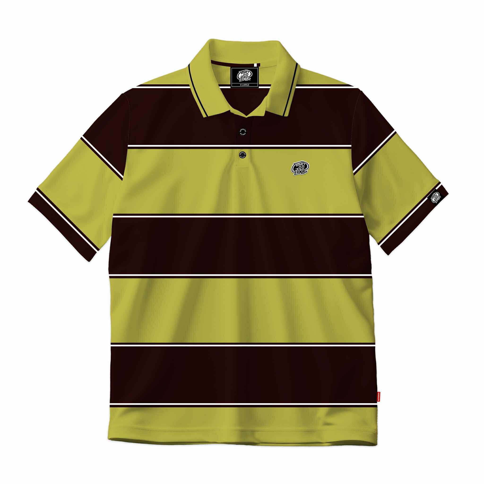 "AVOCADO" TWIN STRAND (A.GREEN/C.BROWN) POLO CREWNECK