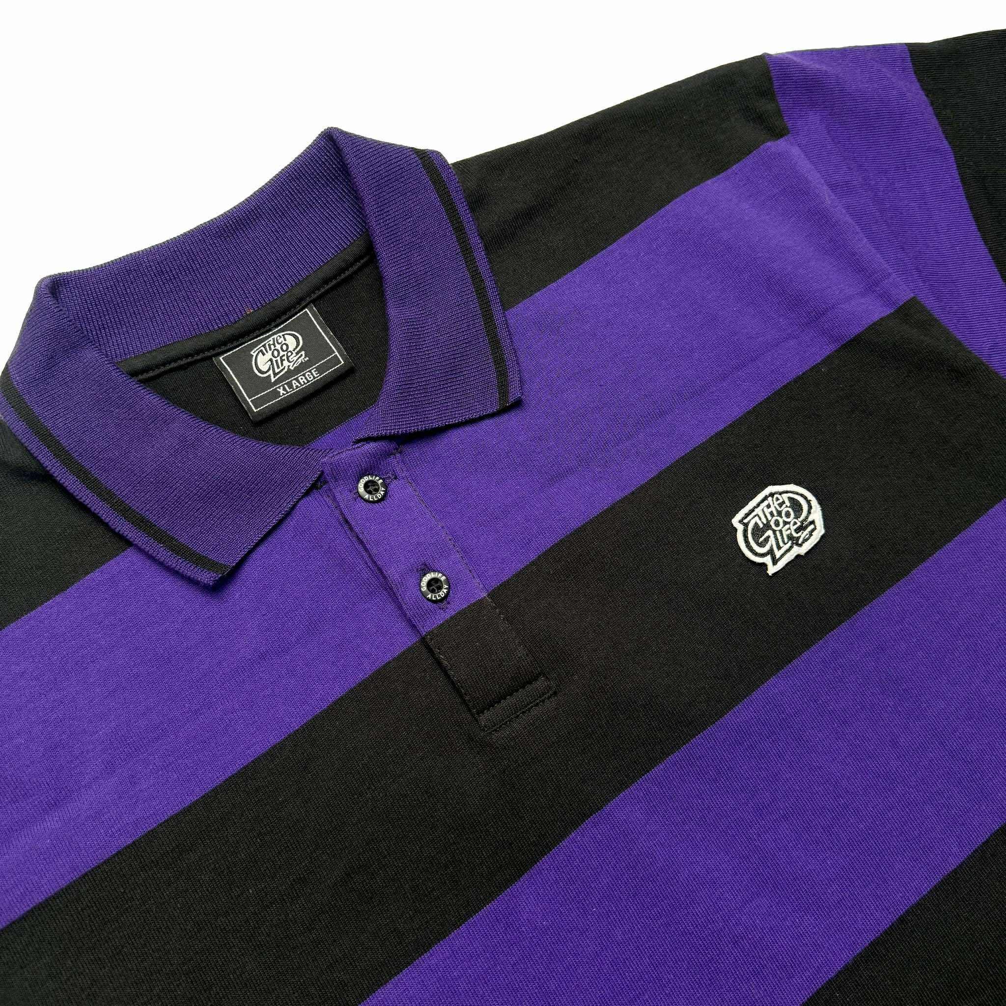 BIG STRIPES (BLACK/PURPLE) POLO SHIRT