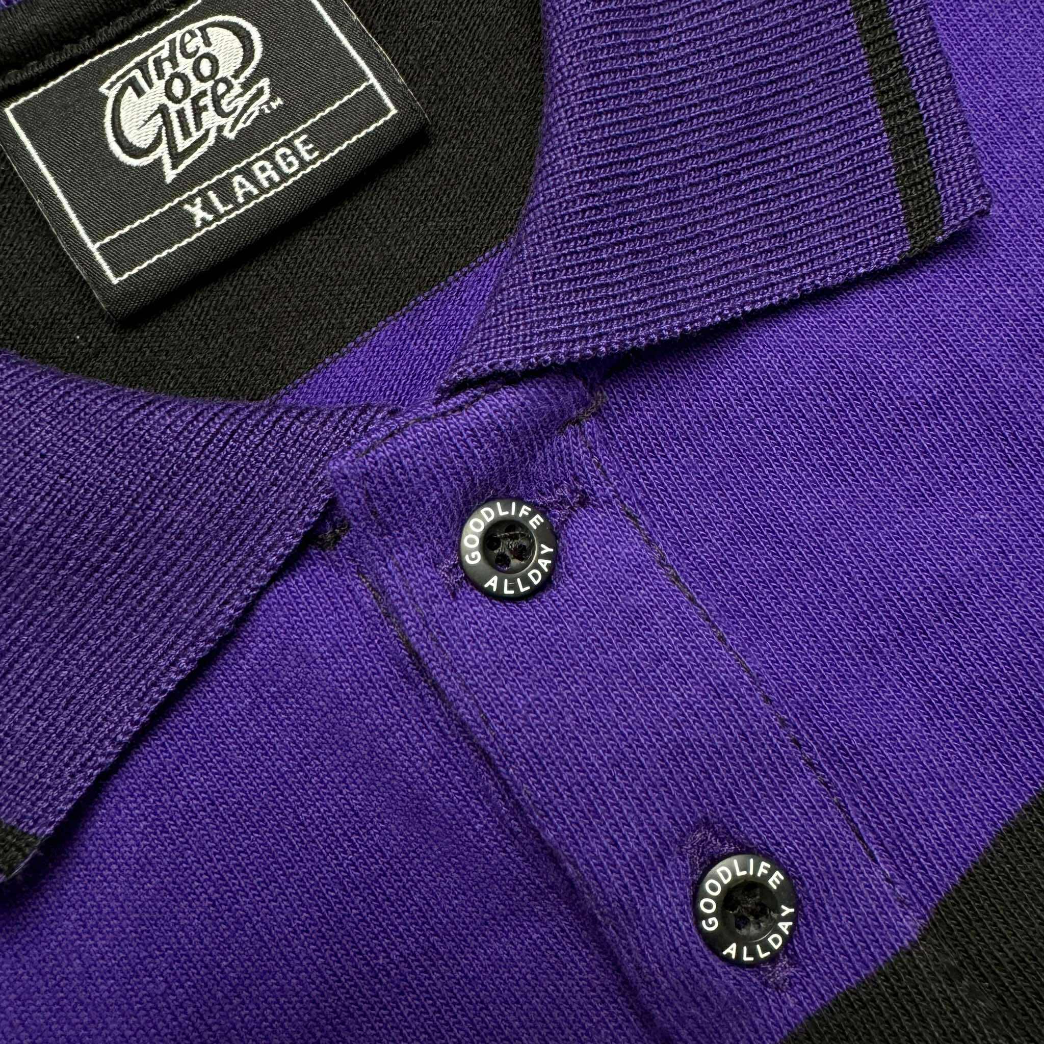 BIG STRIPES (BLACK/PURPLE) POLO SHIRT