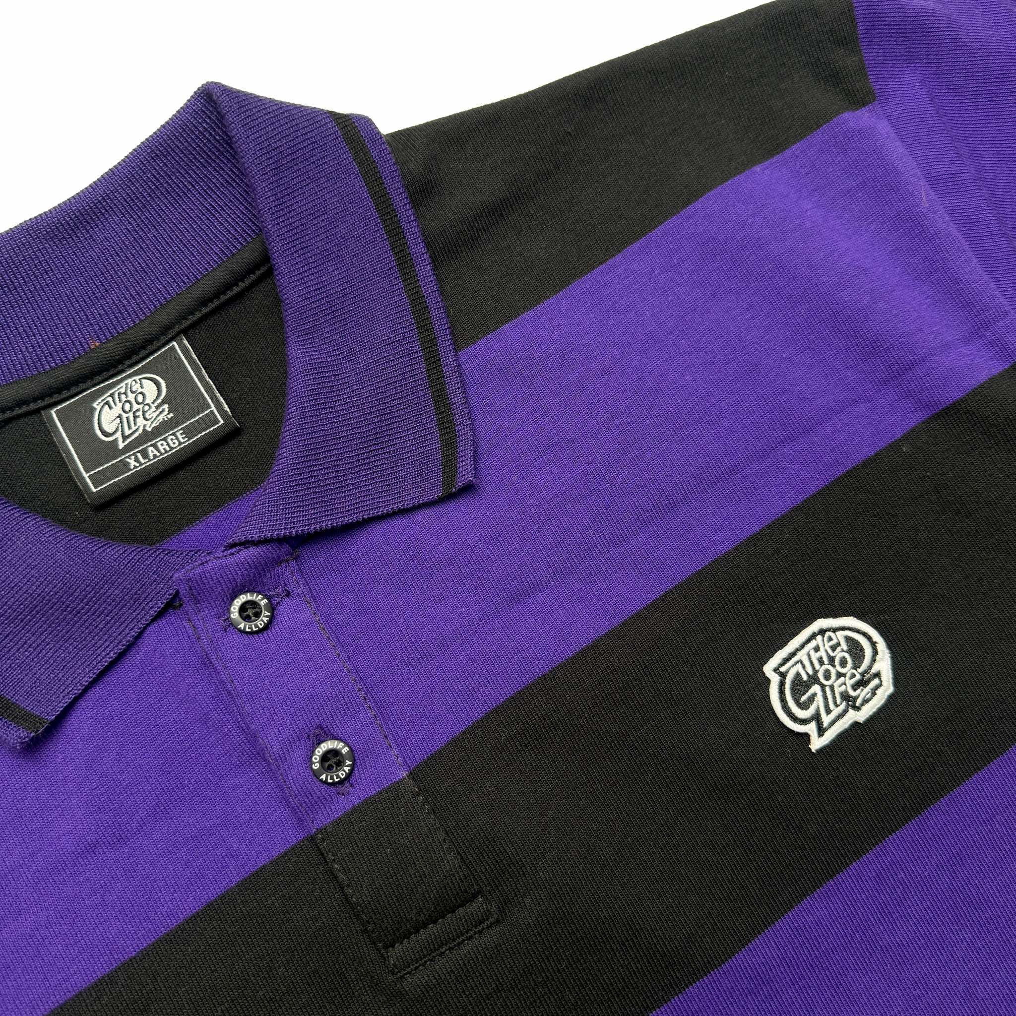 BIG STRIPES (BLACK/PURPLE) POLO SHIRT