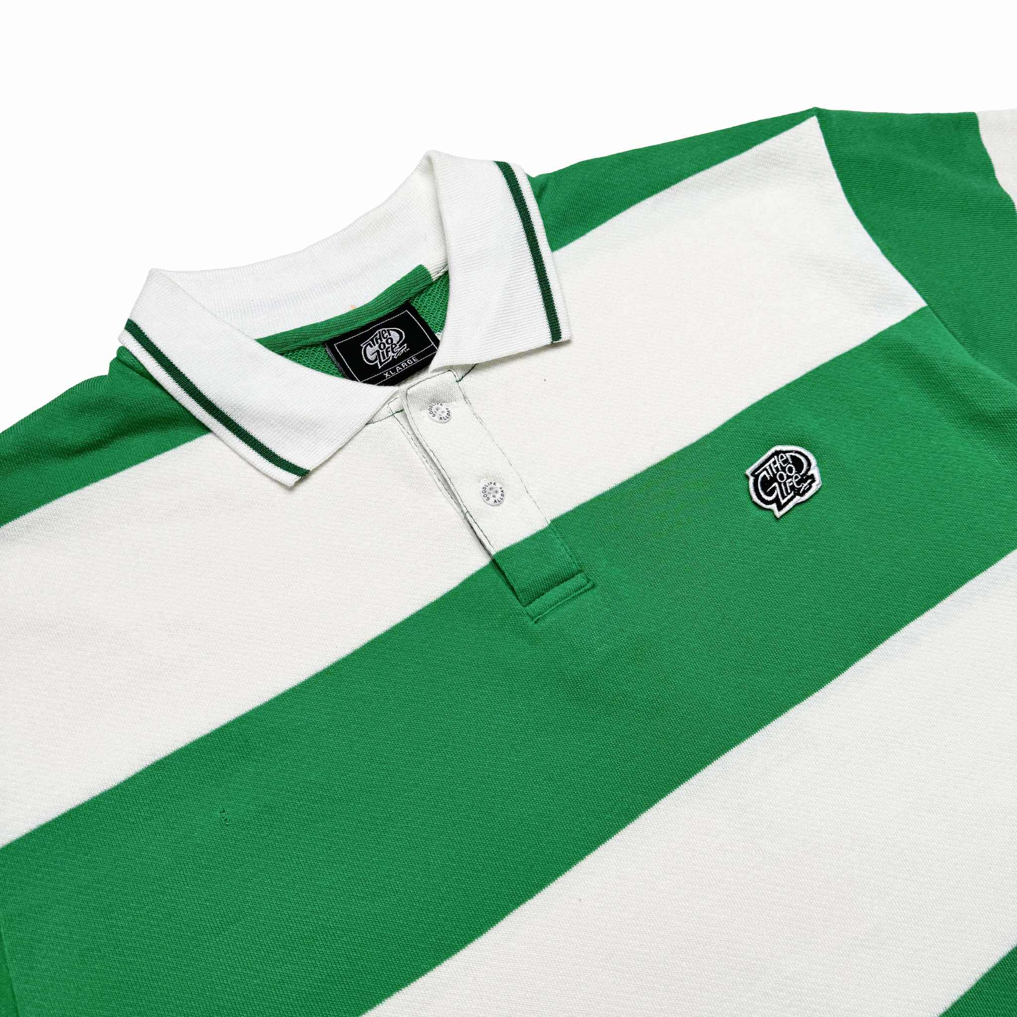 BIG STRIPES (LT.GREEN/IVORY)POLO SHIRT