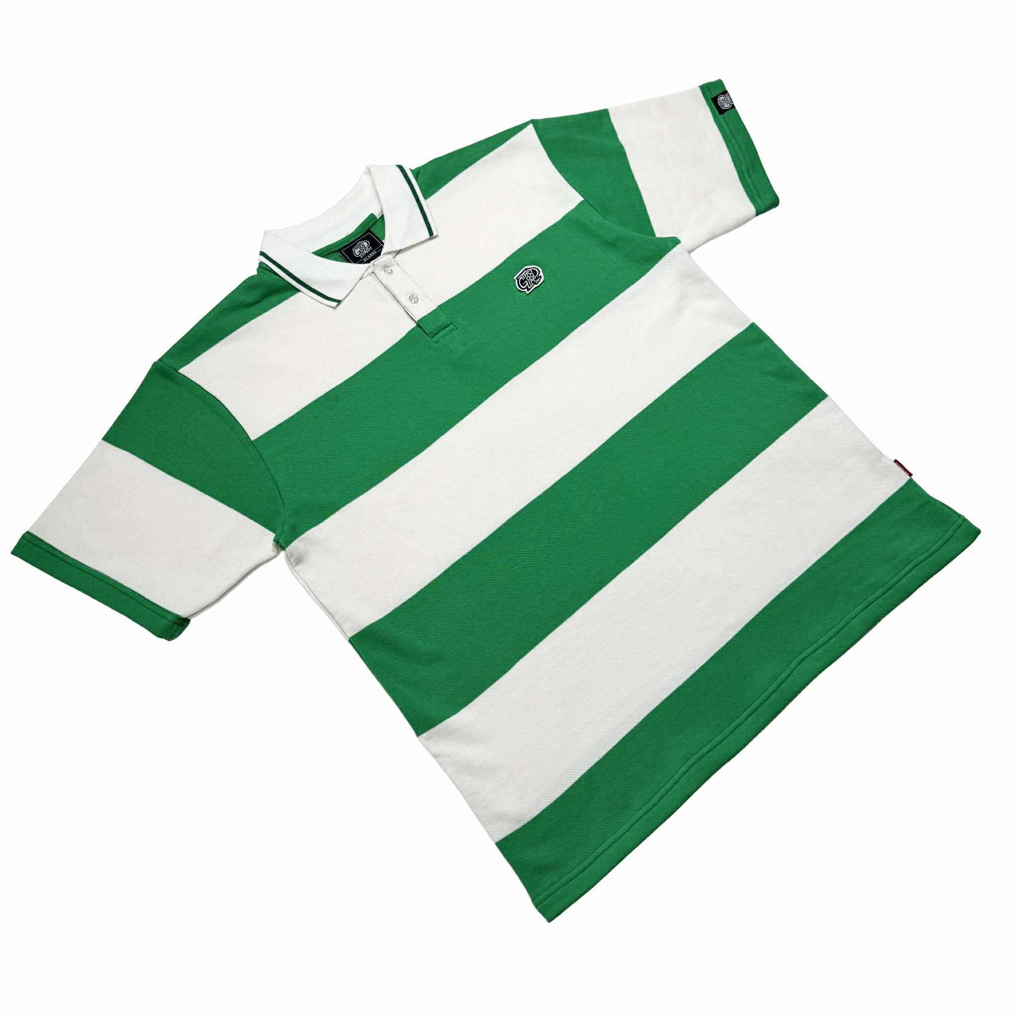 BIG STRIPES (LT.GREEN/IVORY)POLO SHIRT