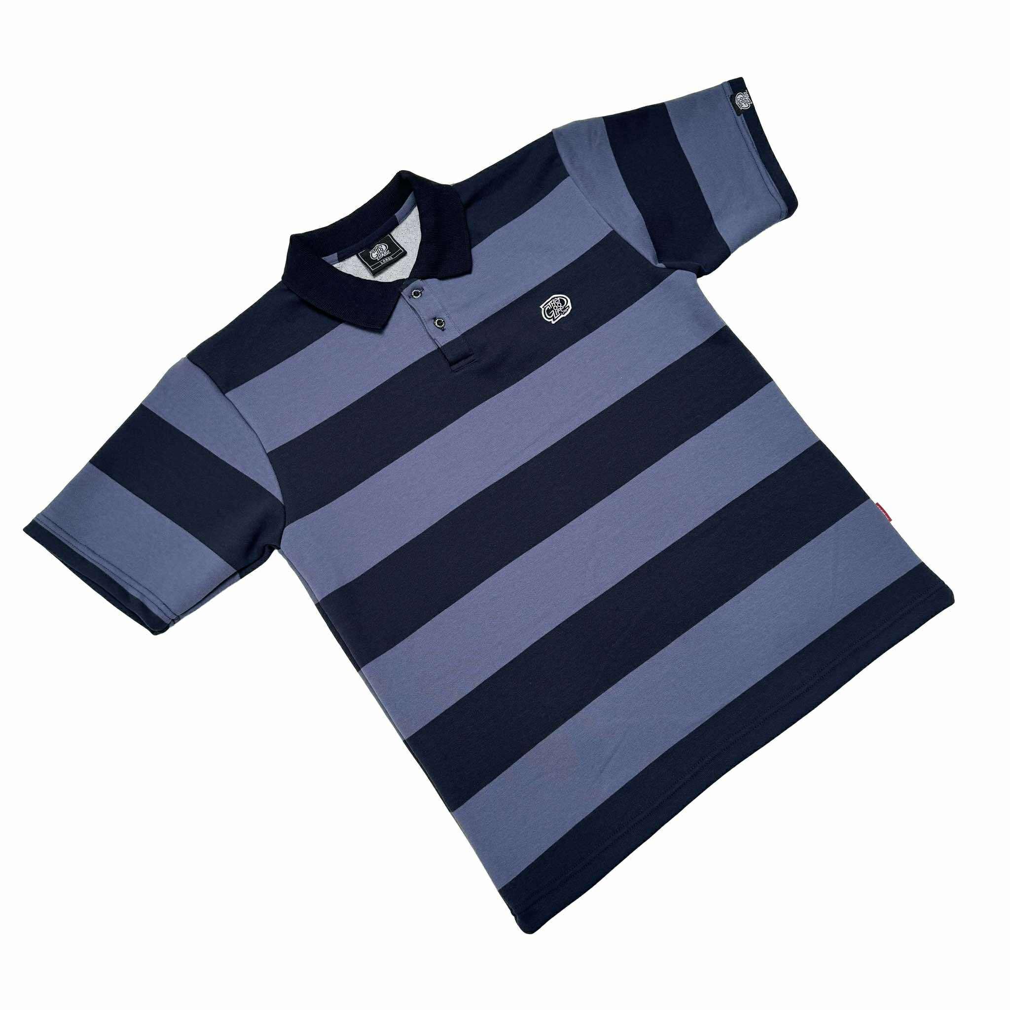 BIG STRIPES (NAVY/GRAY) POLO SHIRT