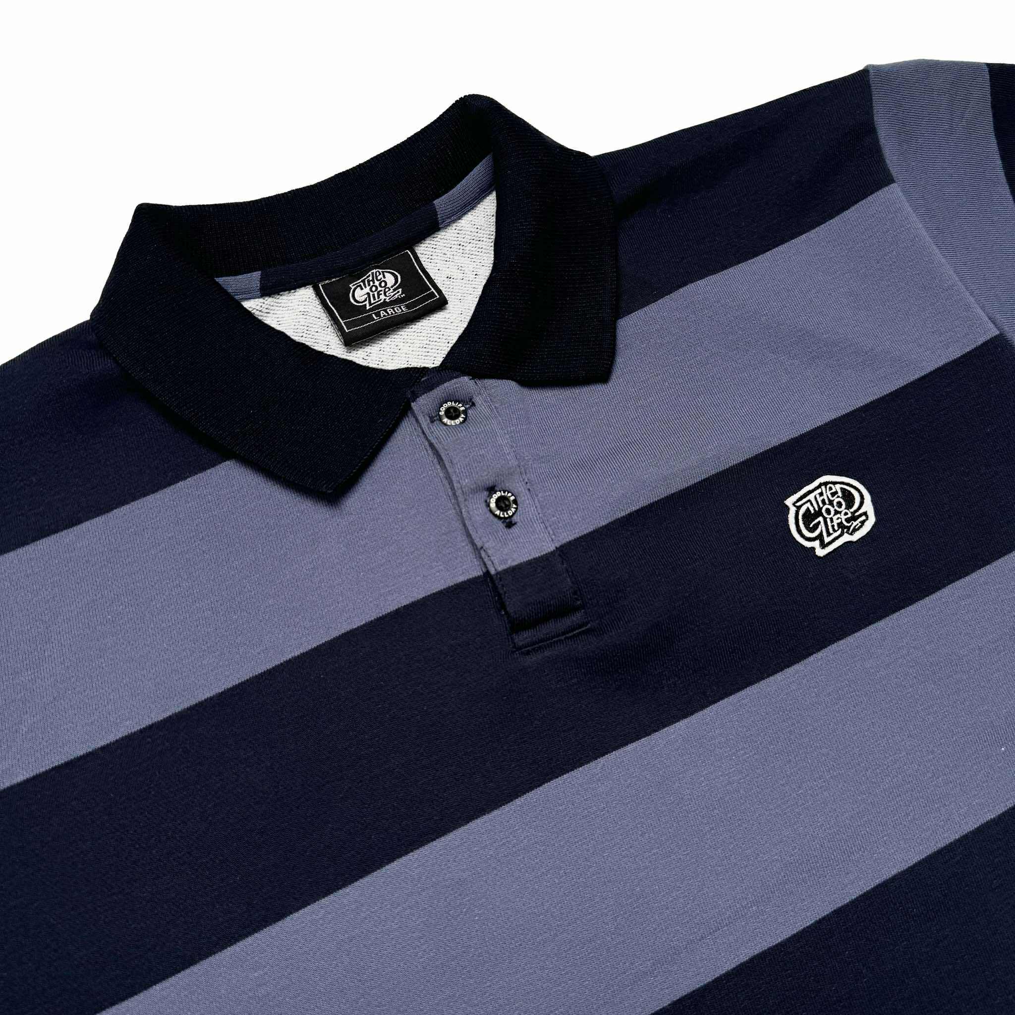 BIG STRIPES (NAVY/GRAY) POLO SHIRT