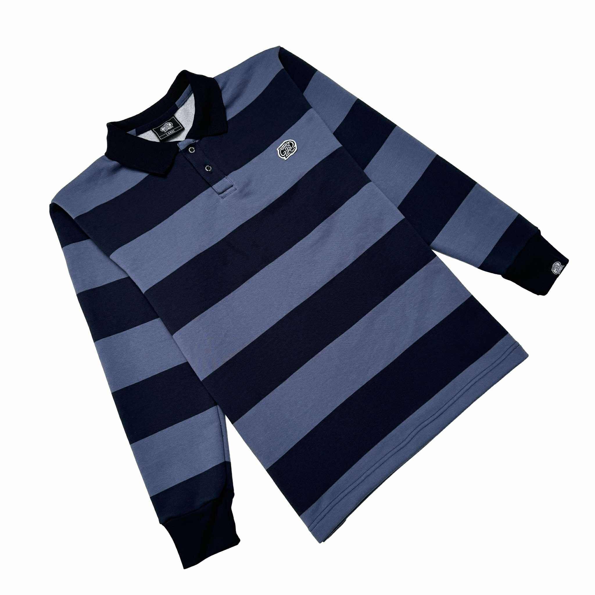 BIG STRIPES (NAVY/GRAY) POLO CREWNECK