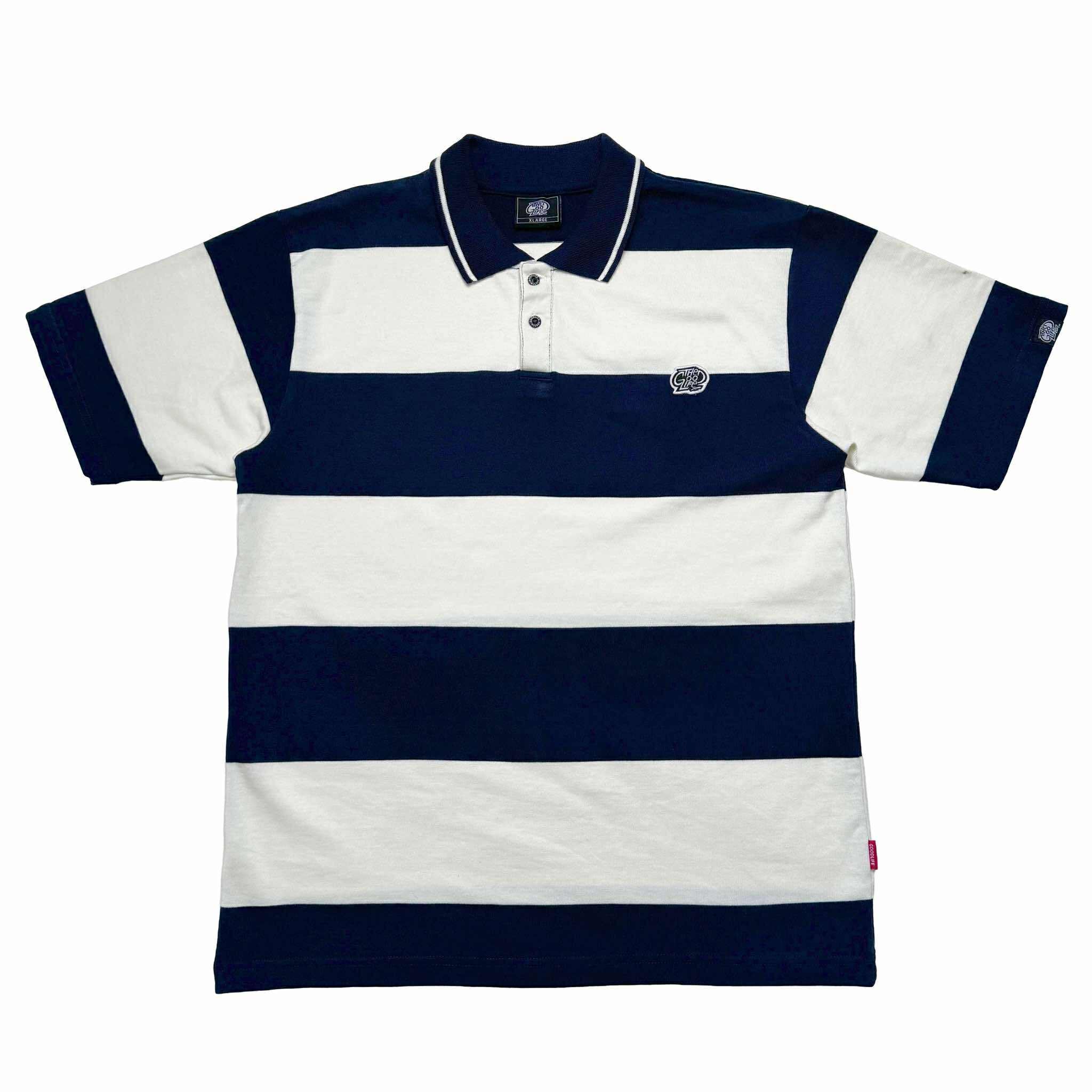BIG STRIPES (NAVY/WHITE) POLO SHIRT
