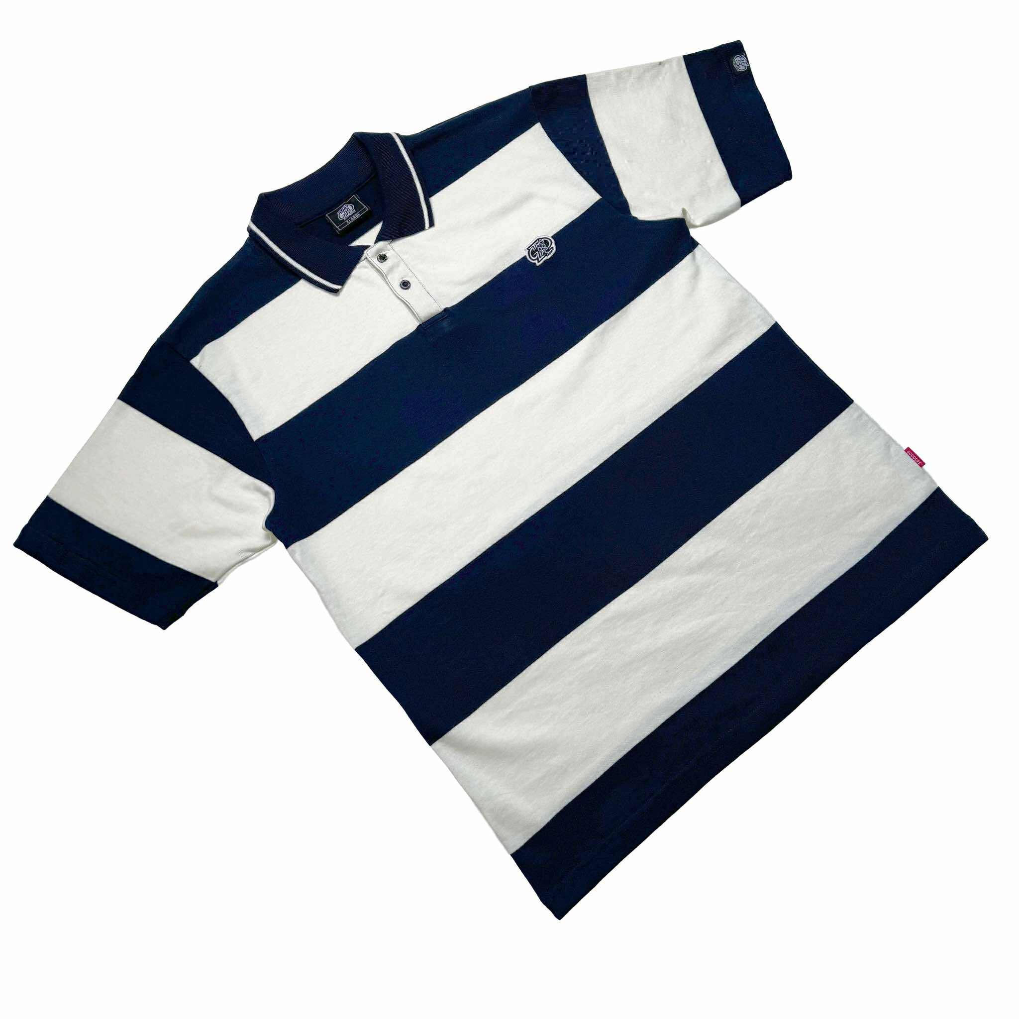 BIG STRIPES (NAVY/WHITE) POLO SHIRT