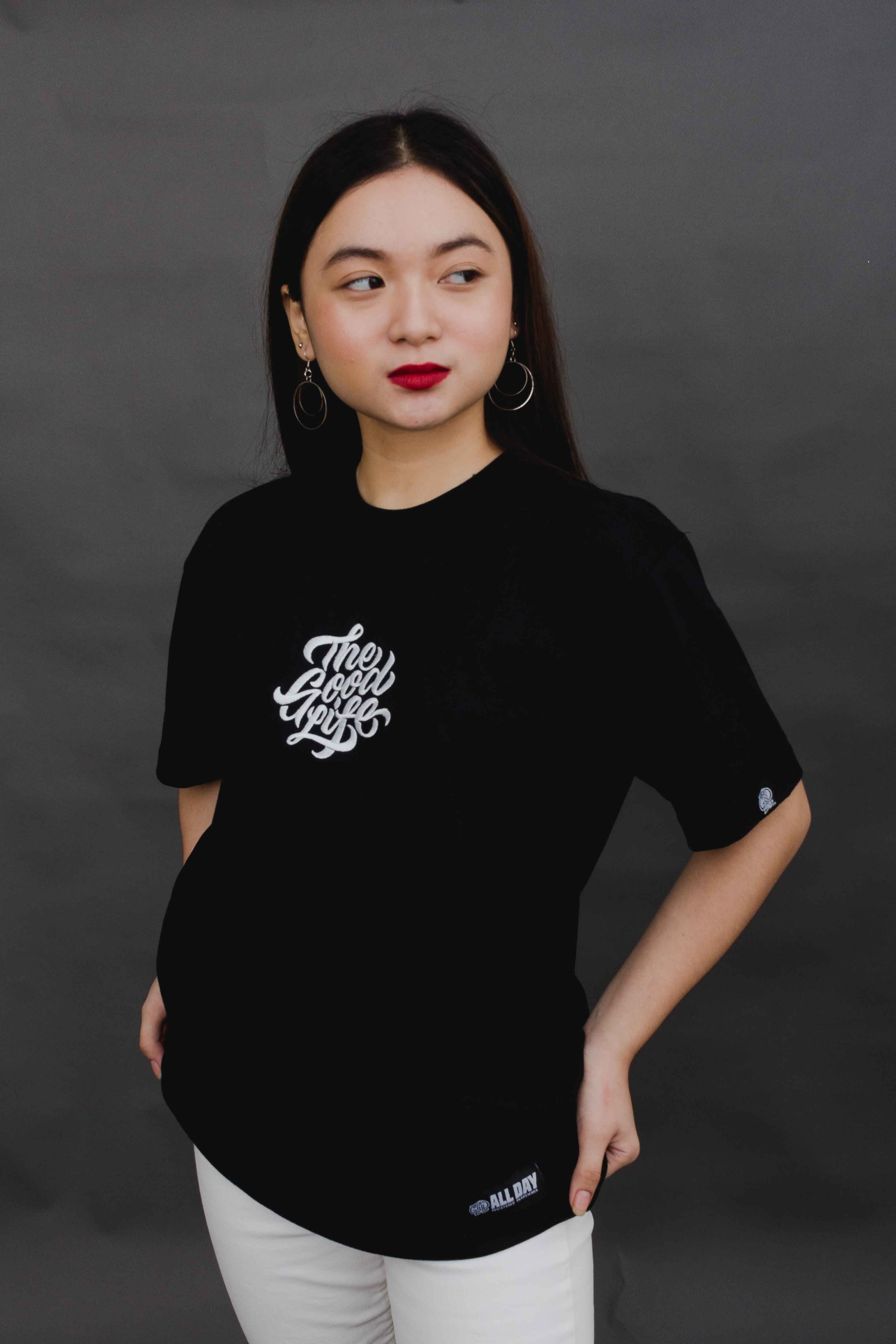 BRUSH SCRIPT (BLACK) - "EMBRO" TEE