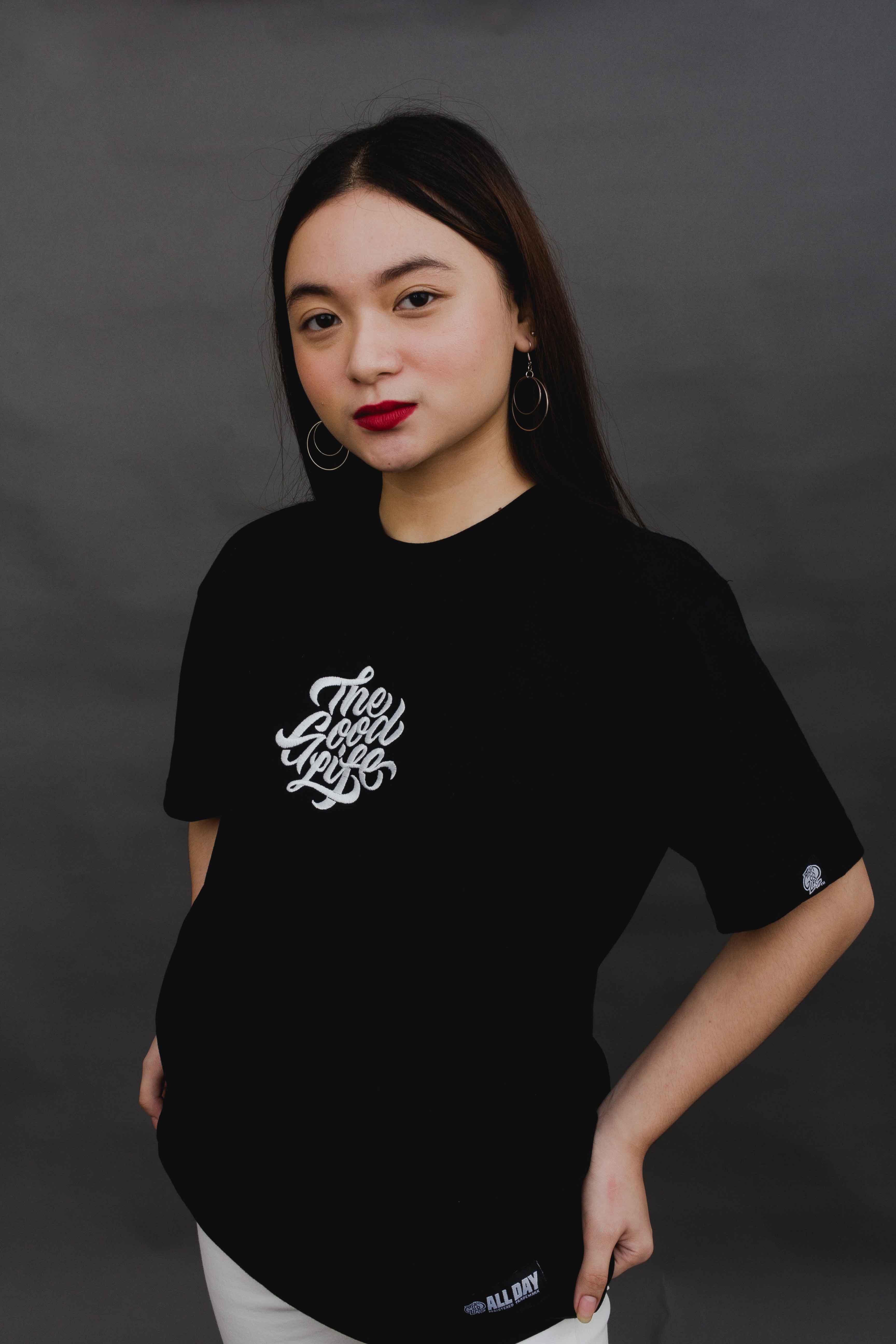 BRUSH SCRIPT (BLACK) - "EMBRO" TEE