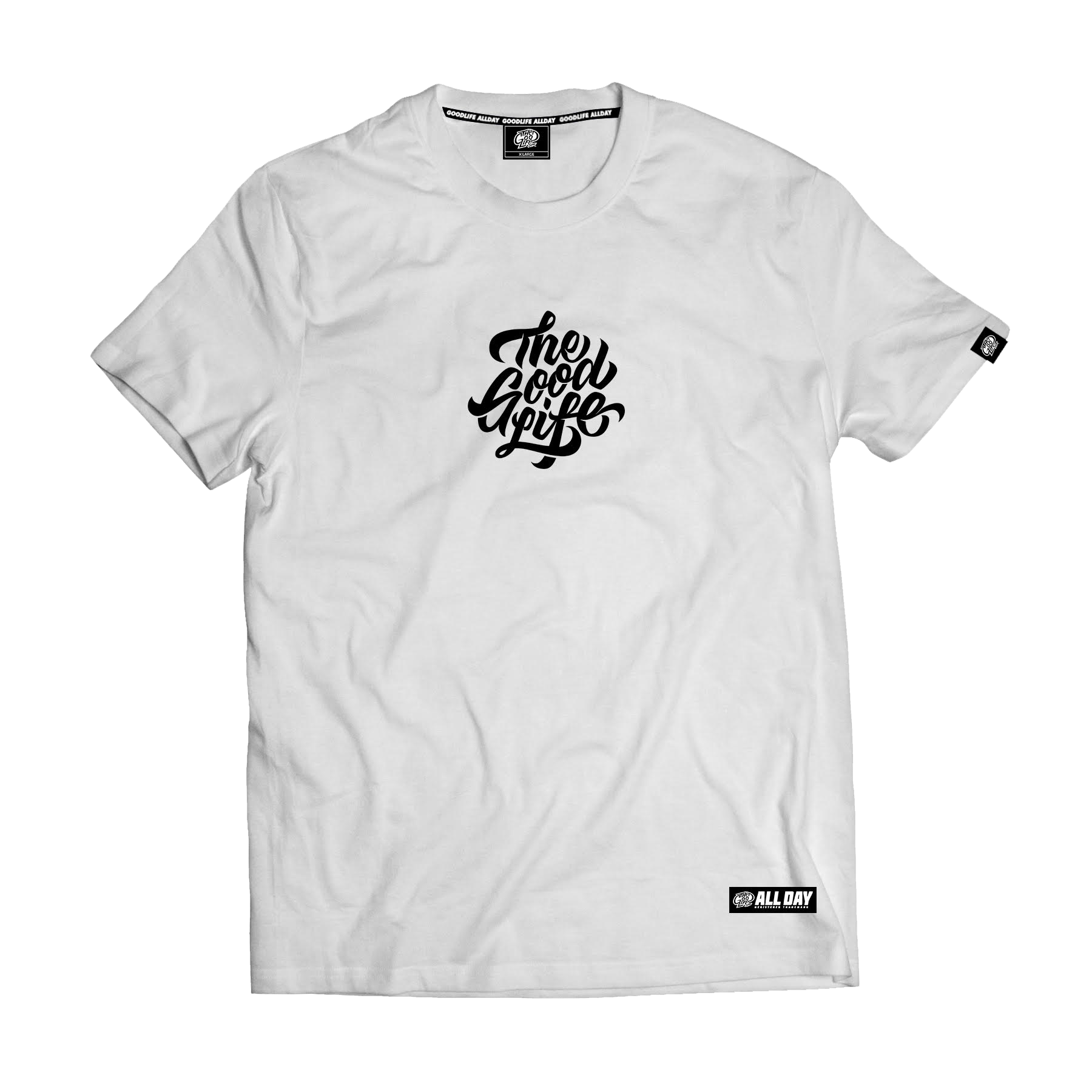 BRUSH SCRIPT (WHITE) - "EMBRO" TEE