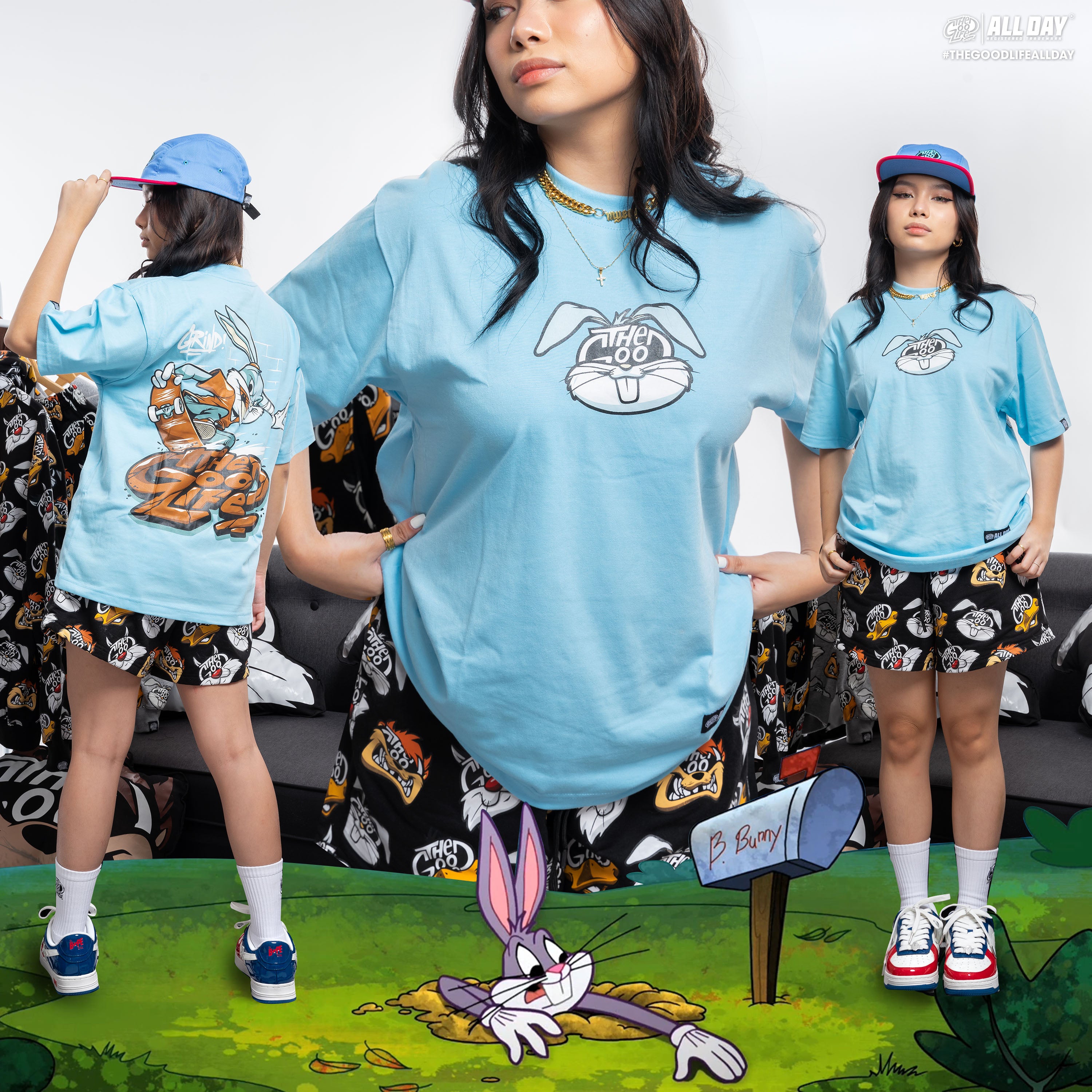 BUNNY (POWDER BLUE) TEE - "TUNE SQUAD v1"