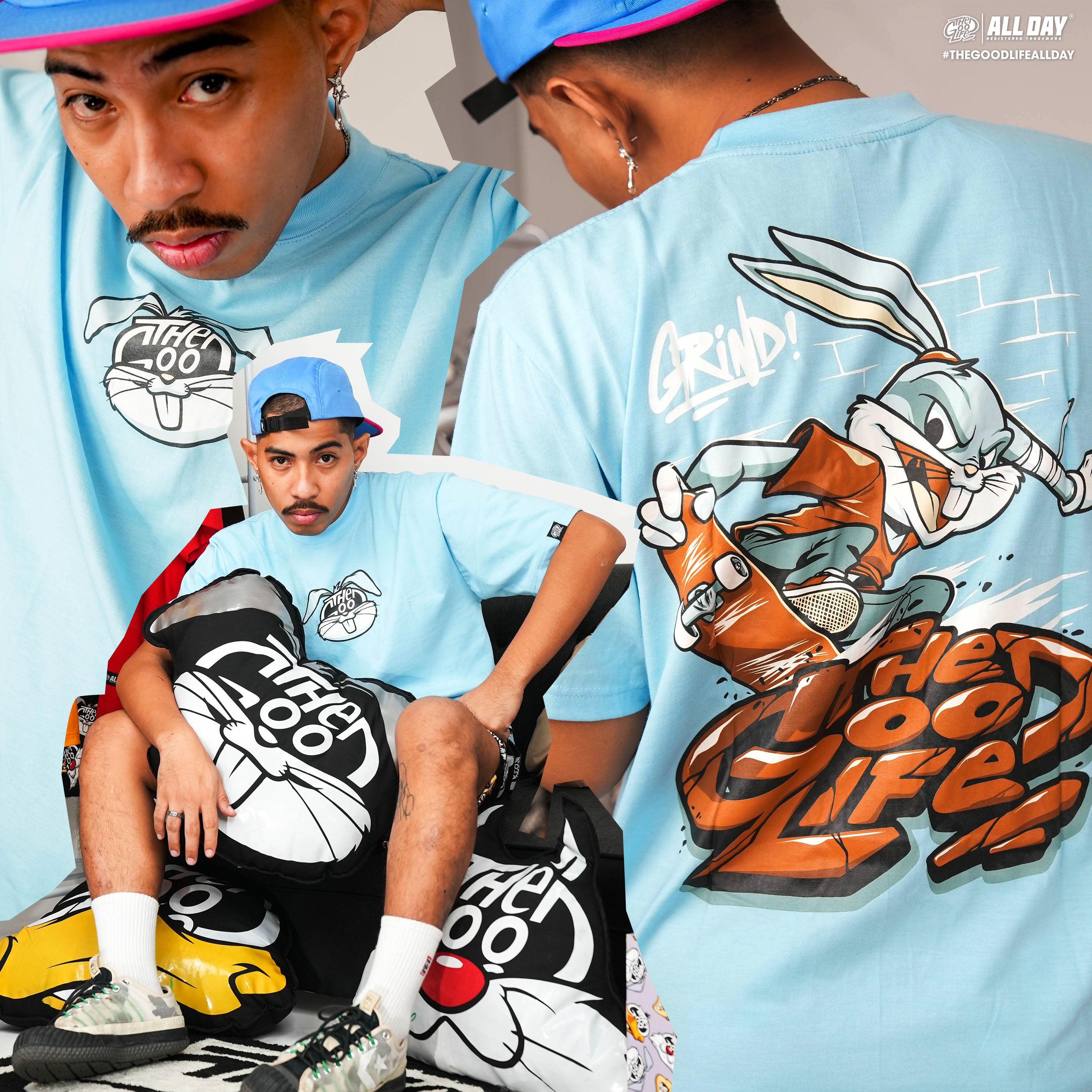 BUNNY (POWDER BLUE) TEE - "TUNE SQUAD v1"
