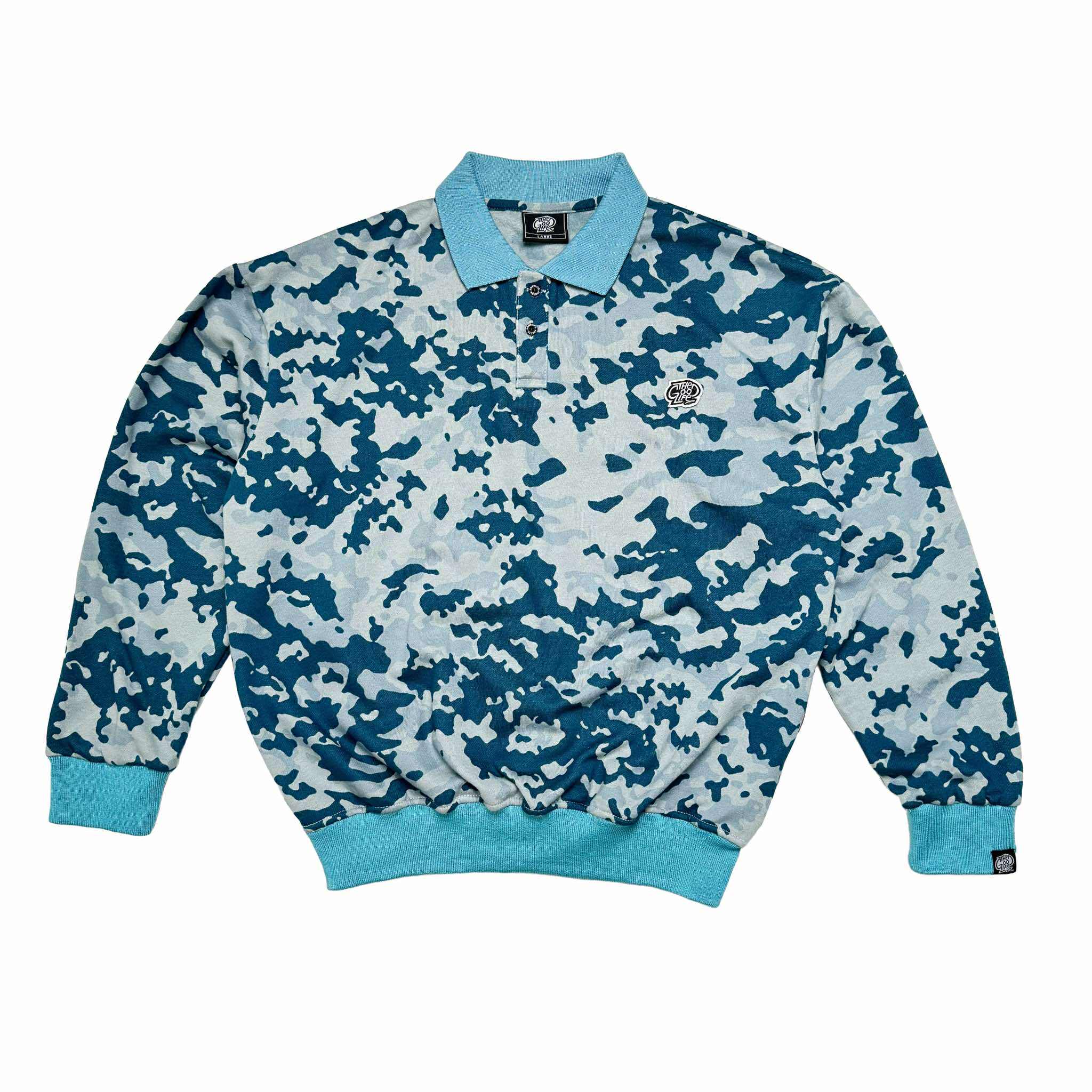 CAMOU (MINT) POLO SWEATSHIRT