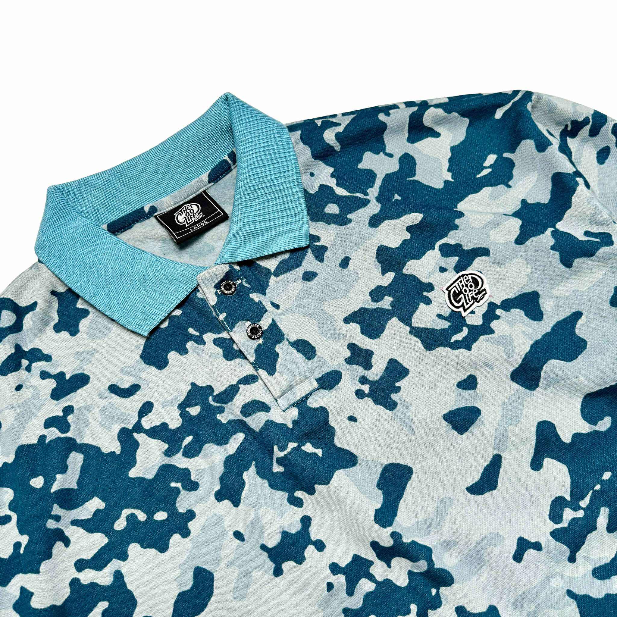 CAMOU (MINT) POLO SWEATSHIRT