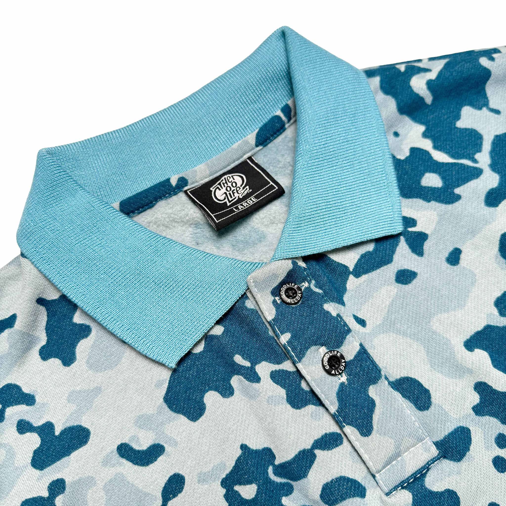 CAMOU (MINT) POLO SWEATSHIRT