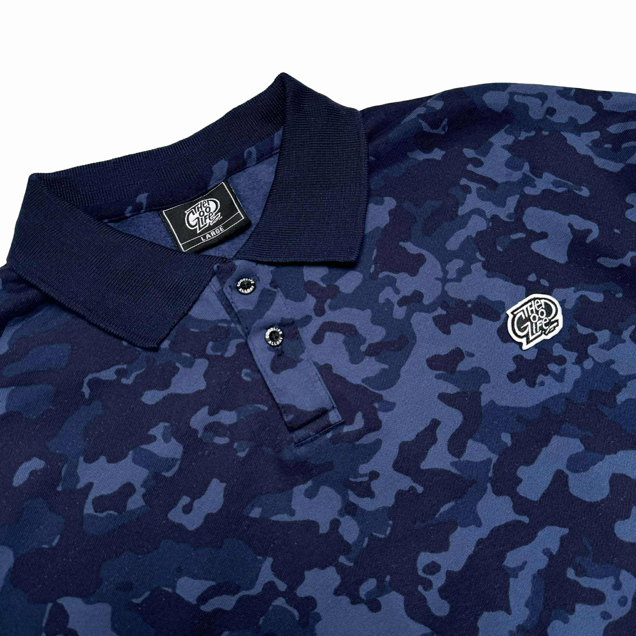 CAMOU (NAVY) POLO SWEATSHIRT