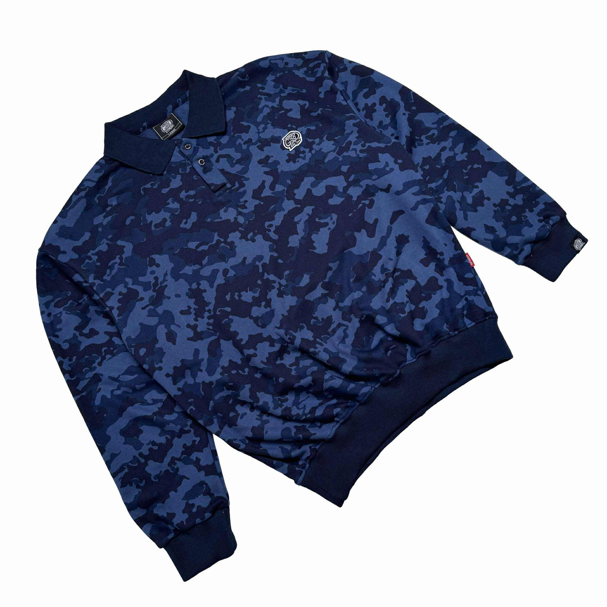 CAMOU (NAVY) POLO SWEATSHIRT