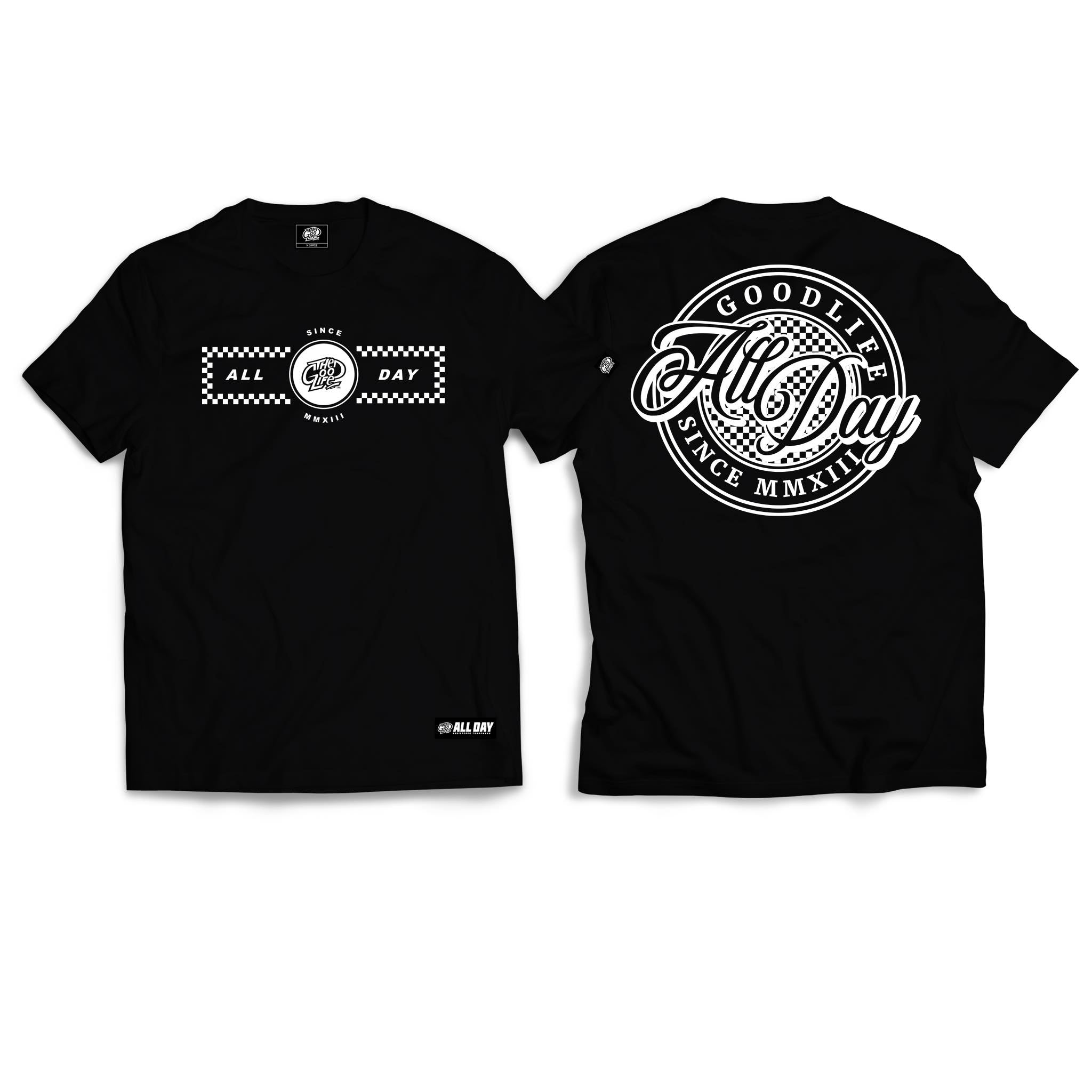 CHECKERED (BLACK T-SHIRT