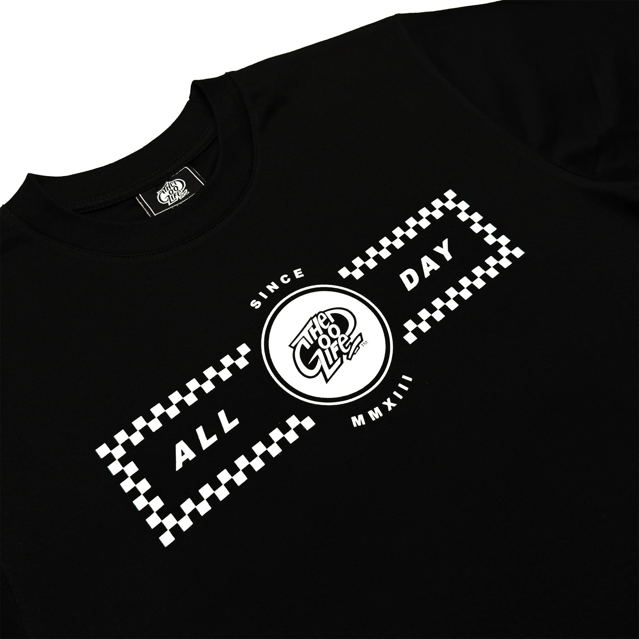 CHECKERED (BLACK T-SHIRT