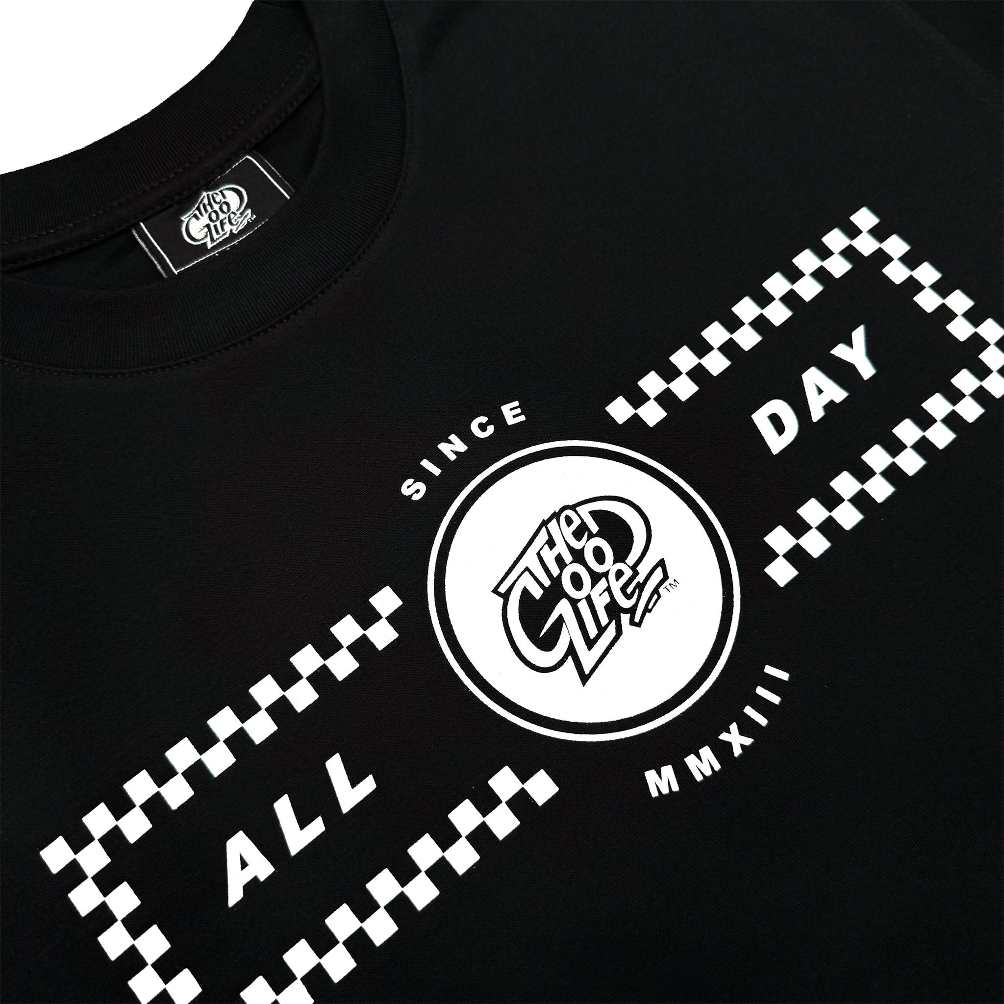 CHECKERED (BLACK T-SHIRT