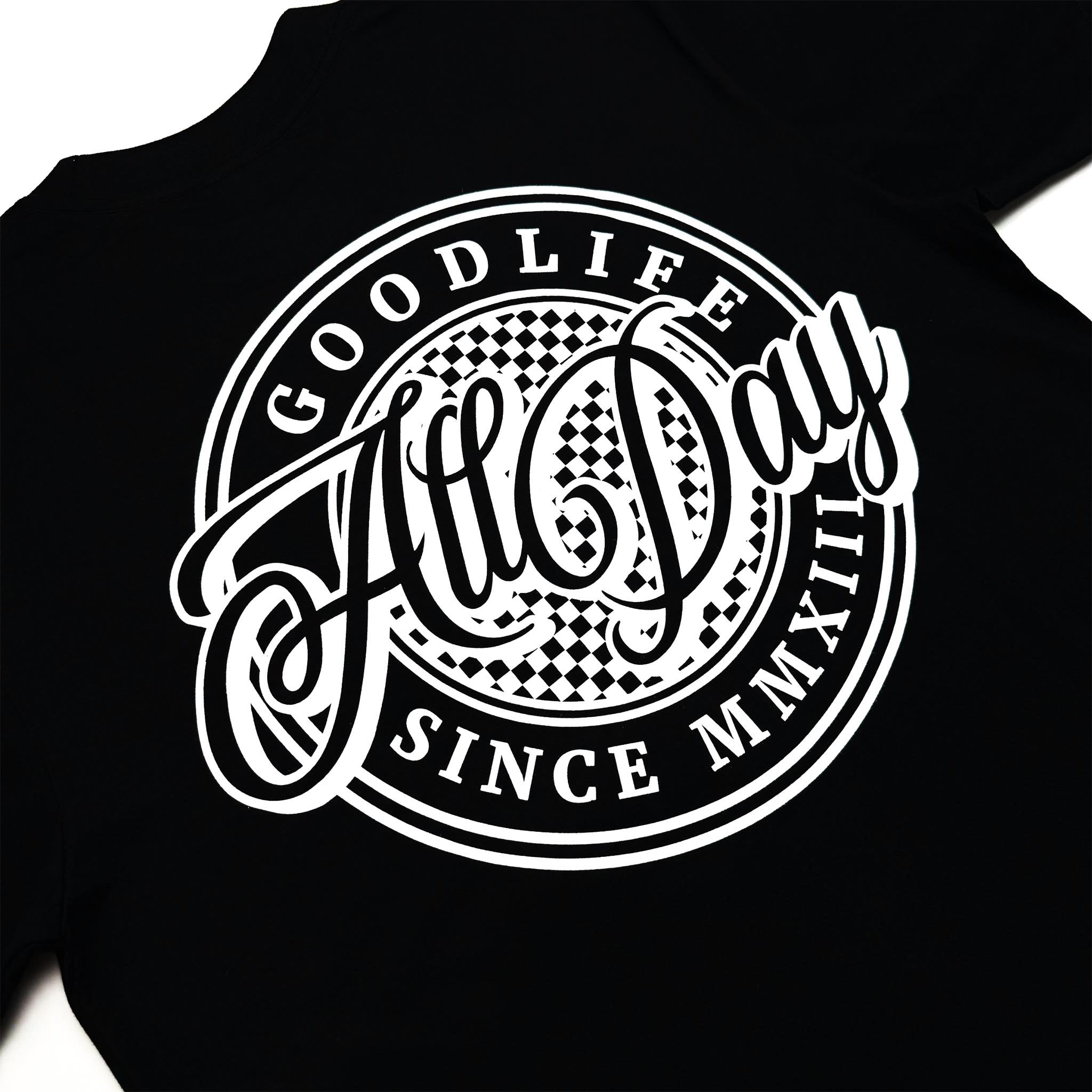 CHECKERED (BLACK T-SHIRT