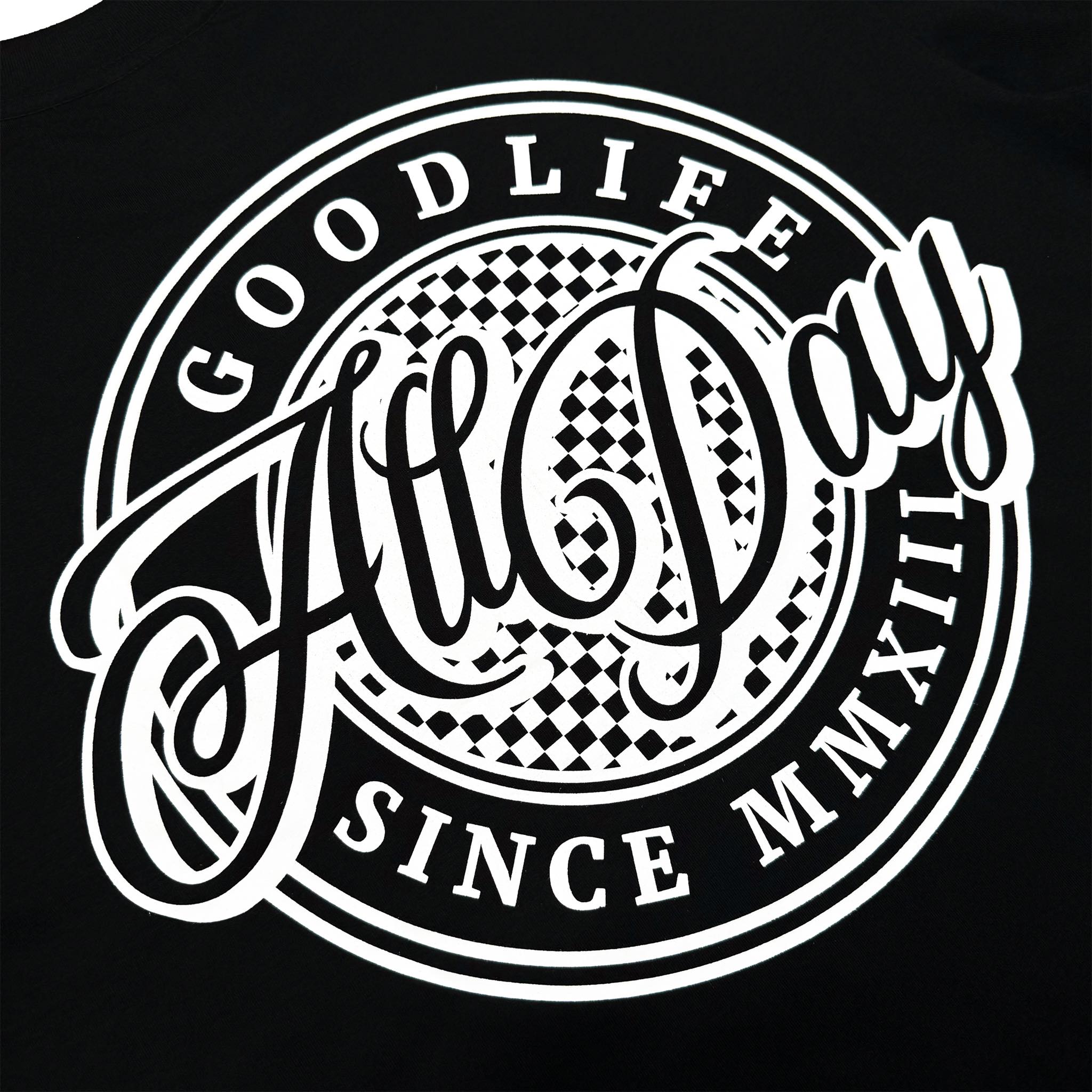 CHECKERED (BLACK T-SHIRT