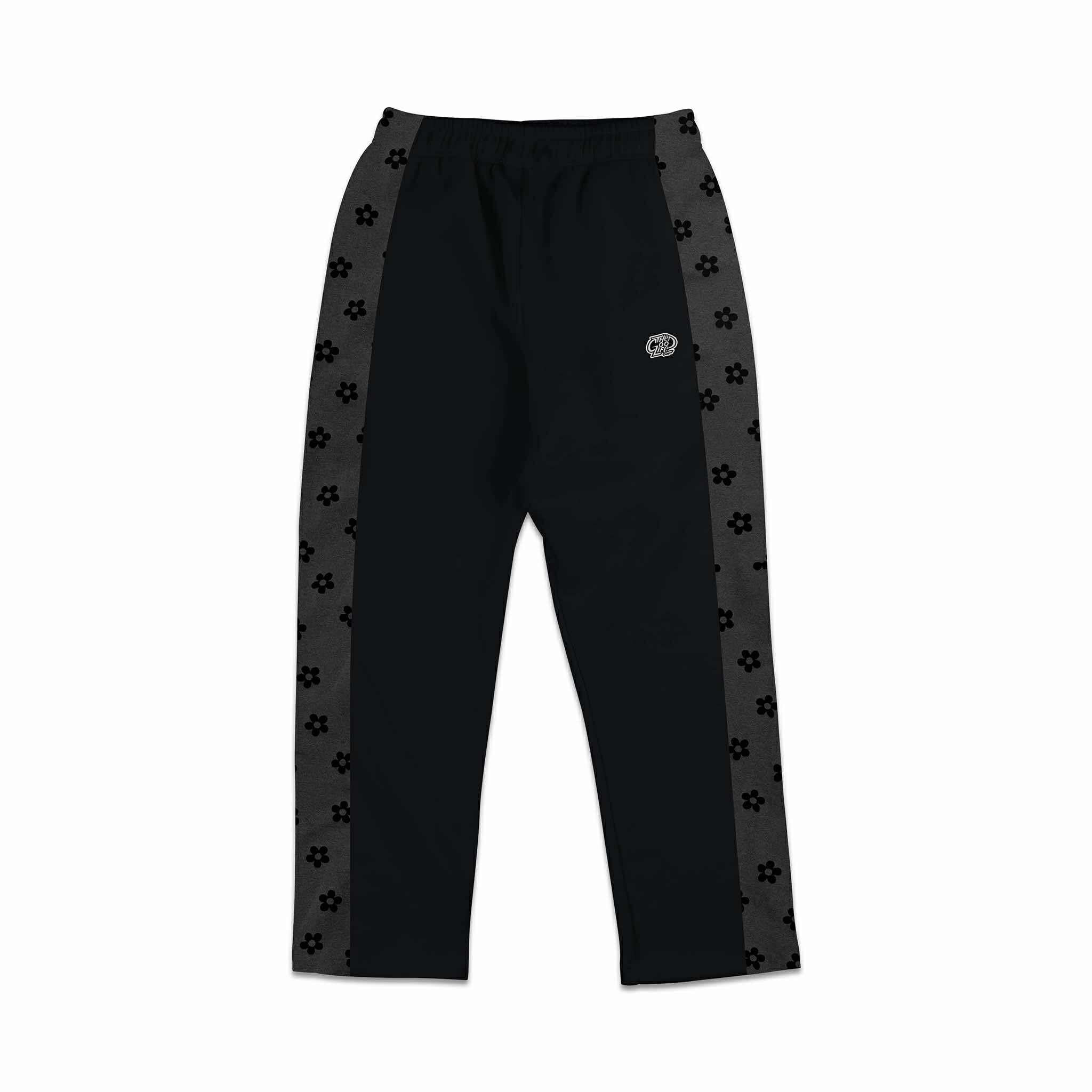 DAISY FLORAL (BLACK/GRAY) PANTS