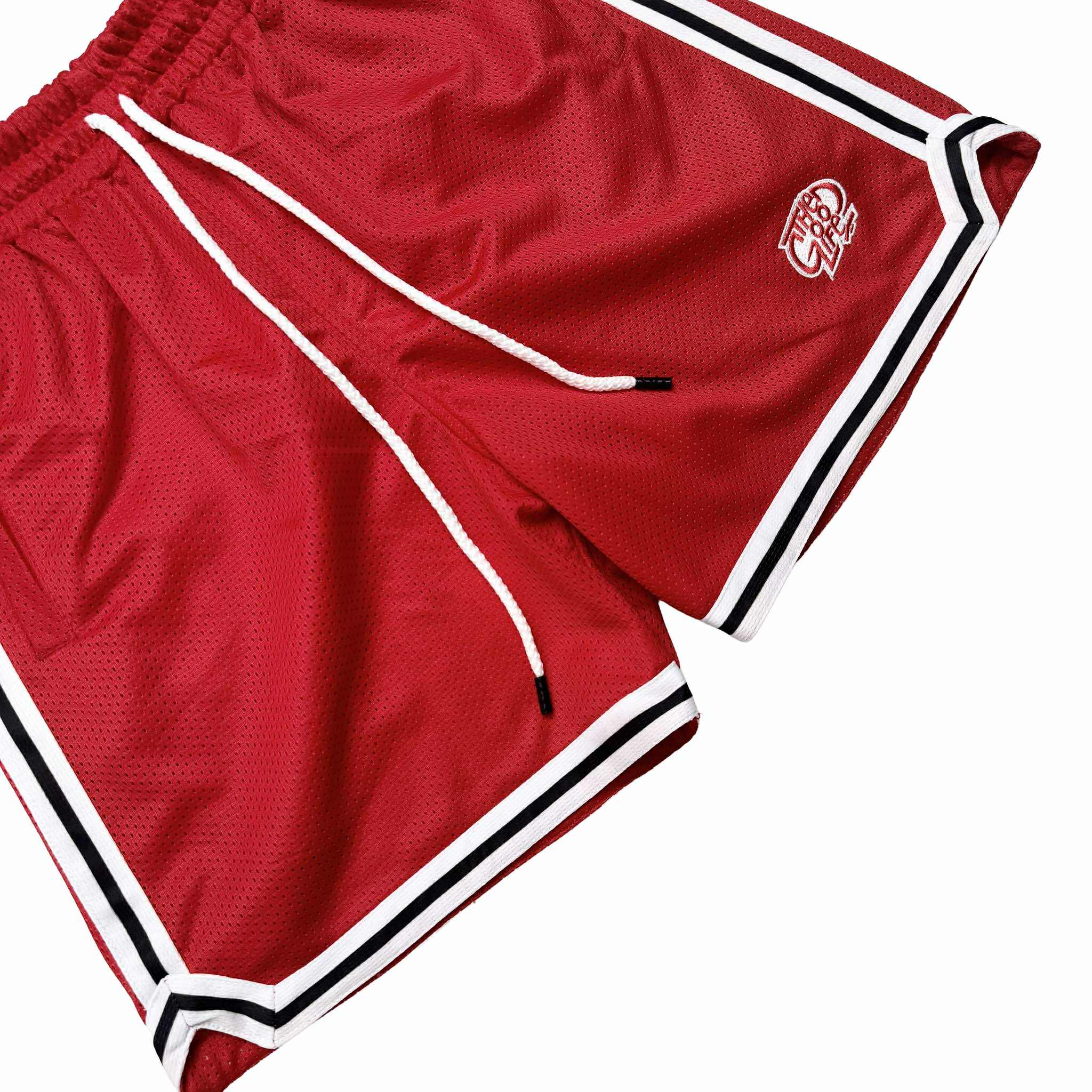 HOOPLINE (RED) MESH SHORTS