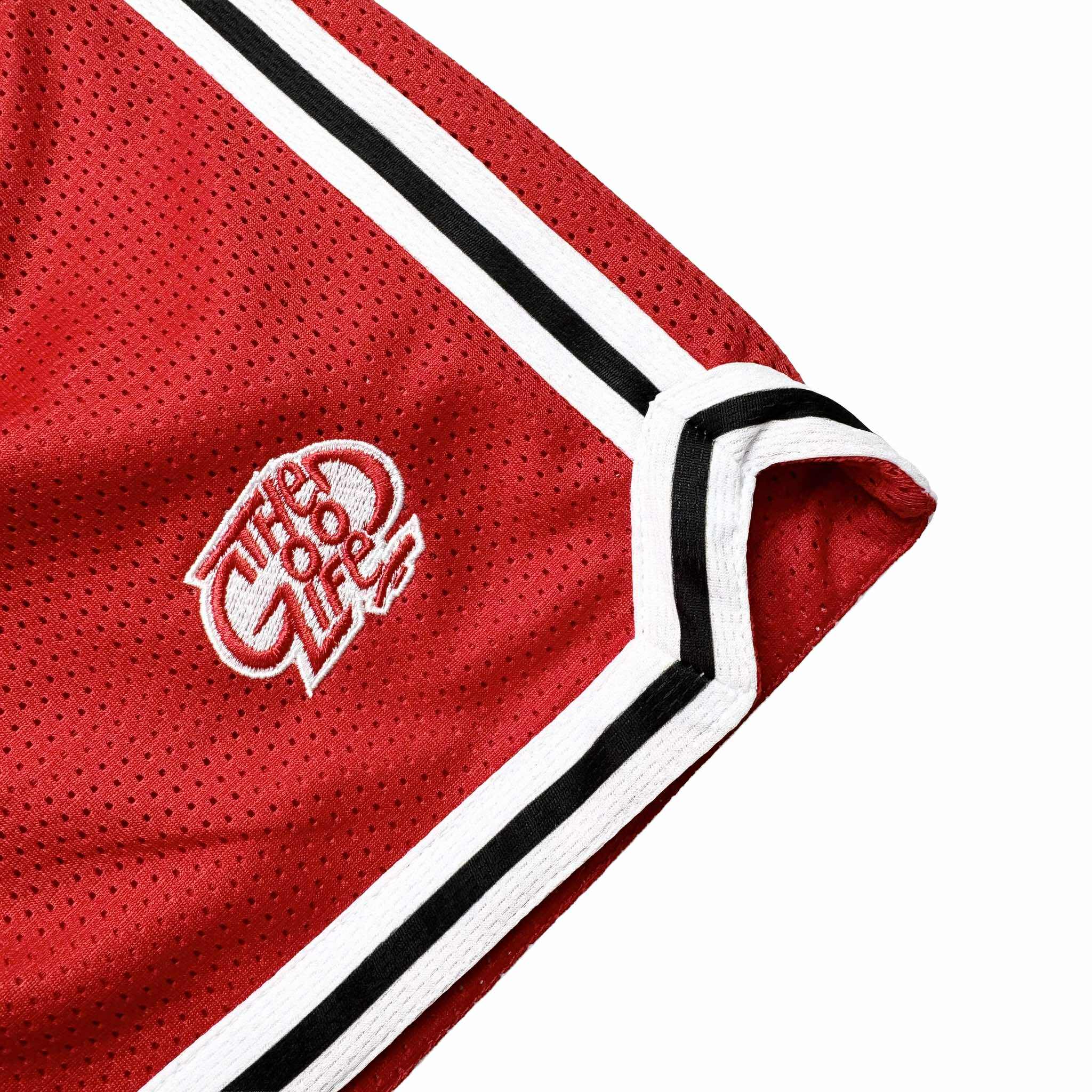 HOOPLINE (RED) MESH SHORTS