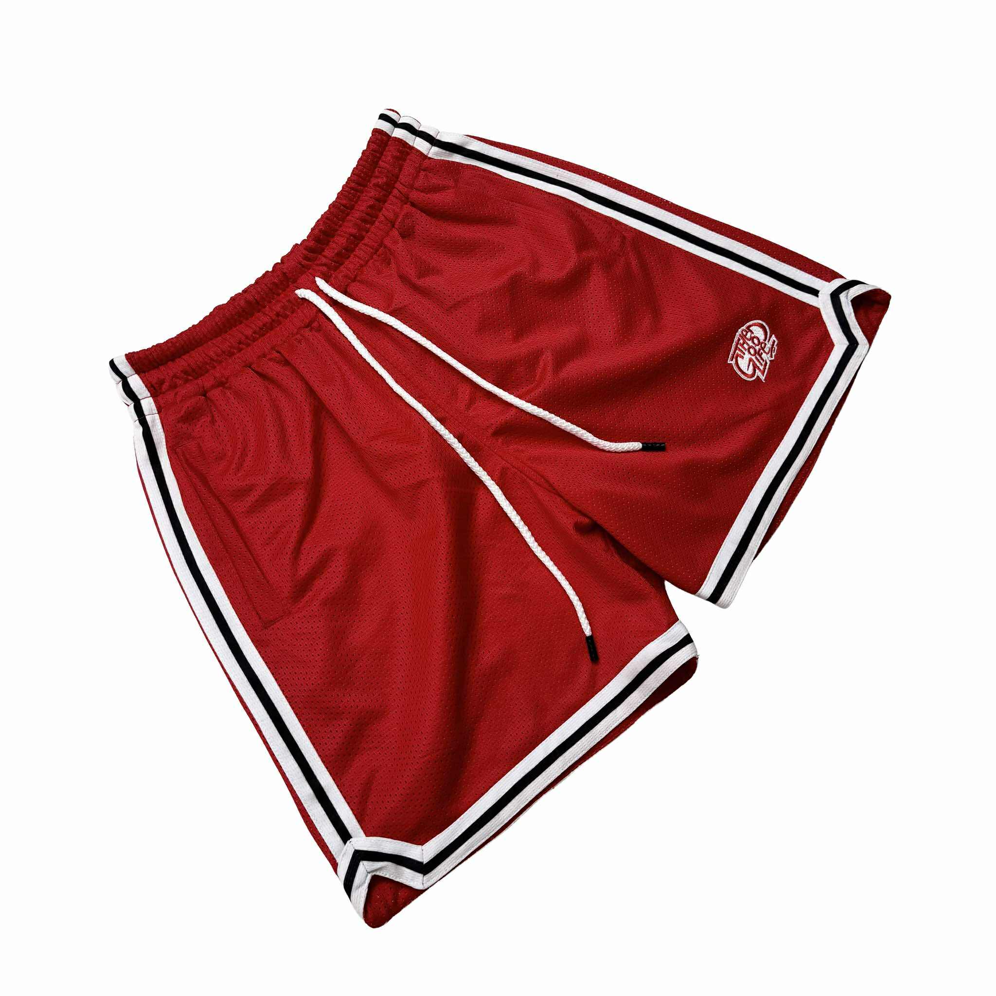 HOOPLINE (RED) MESH SHORTS