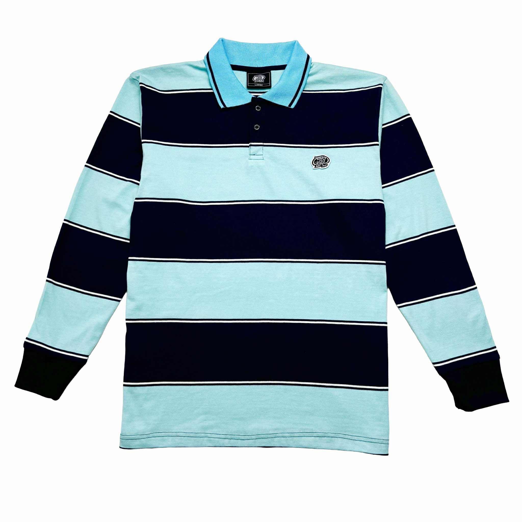 "OCEAN" TWIN STRAND (MINT/NAVY) CREWNECK