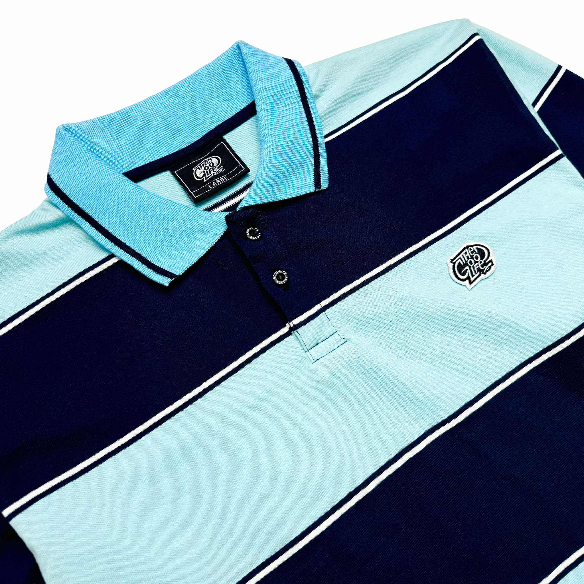 "OCEAN" TWIN STRAND (MINT/NAVY) CREWNECK