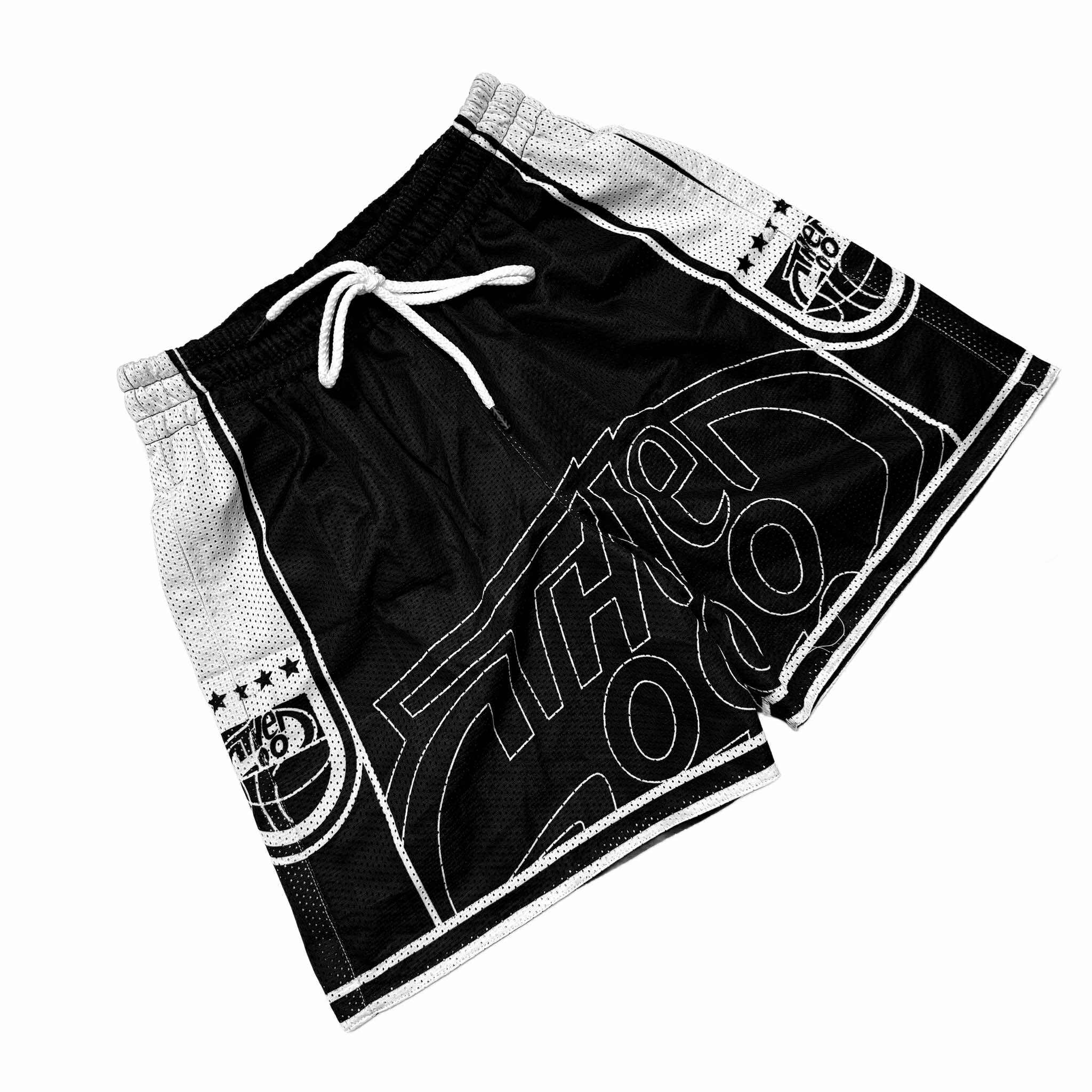 SPLIT LOGO (BLACK) MESH SHORTS
