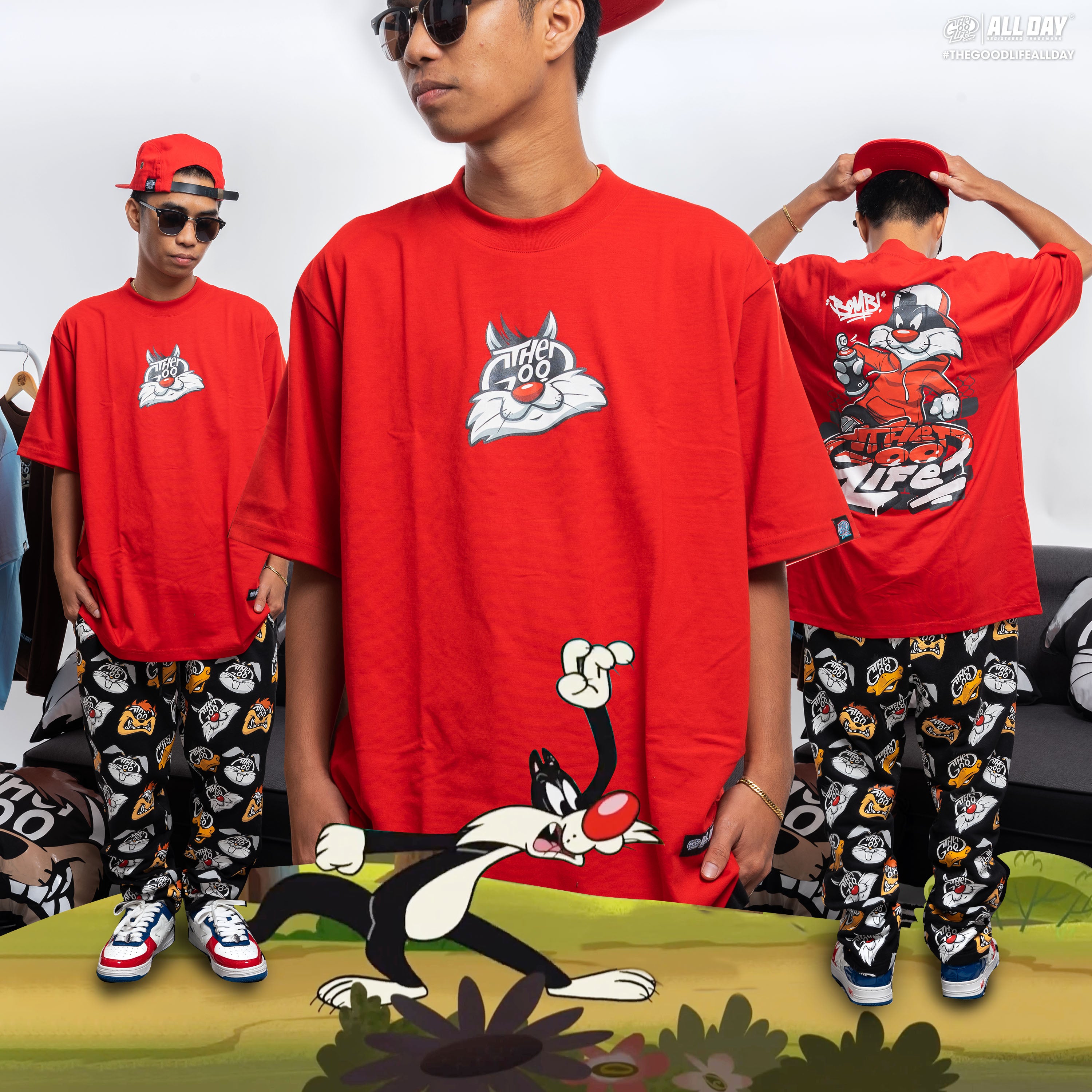 SYLVAIN (RED) TEE - "TUNE SQUAD v1"