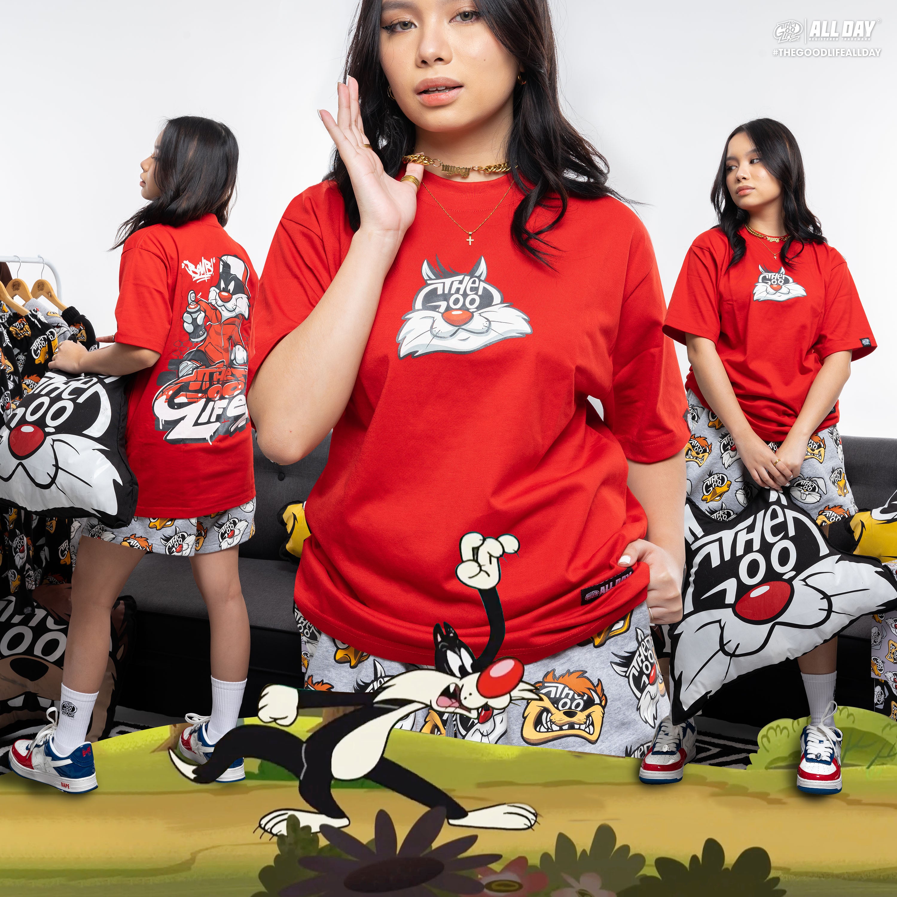 SYLVAIN (RED) TEE - "TUNE SQUAD v1"