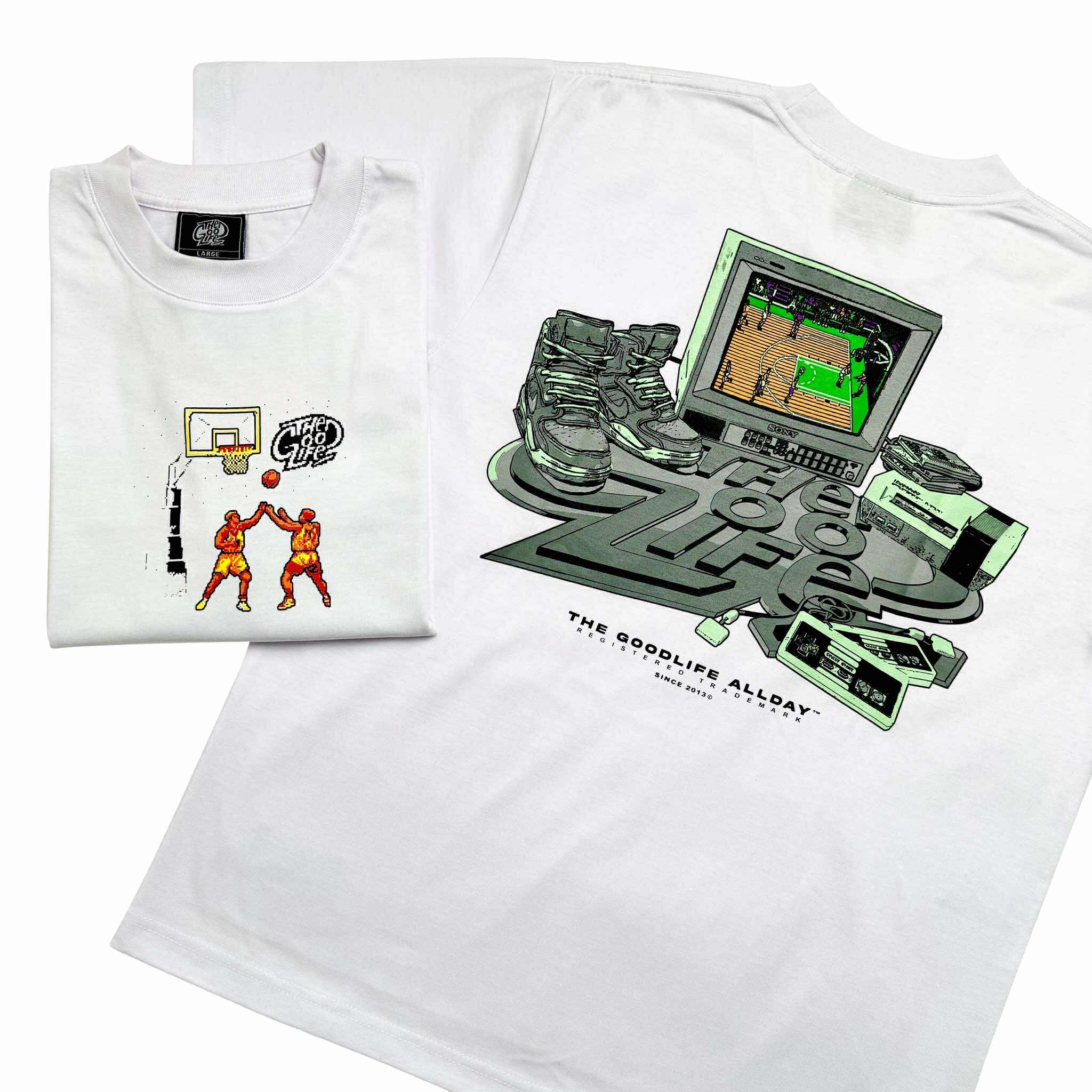 VINTAGE HOOPS (WHITE) T-SHIRT