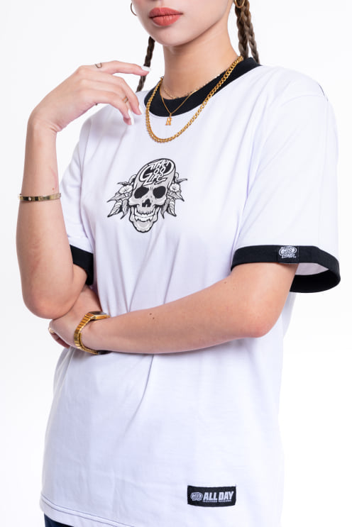 SKULL (RINGER) T-SHIRT