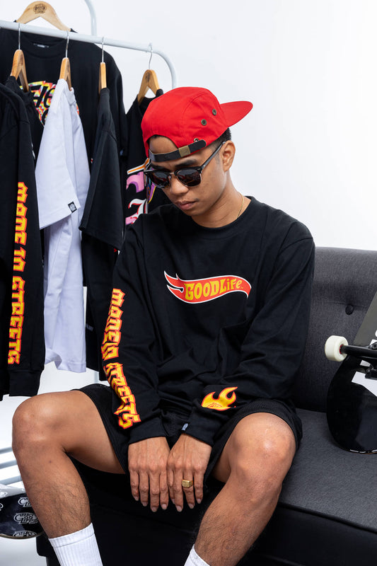 FIRE WHEELS (BLACK) CREWNECK