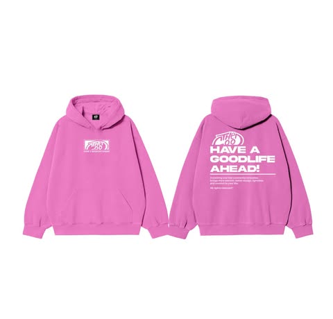 GREETINGS (LIGHT PINK) HOODIE