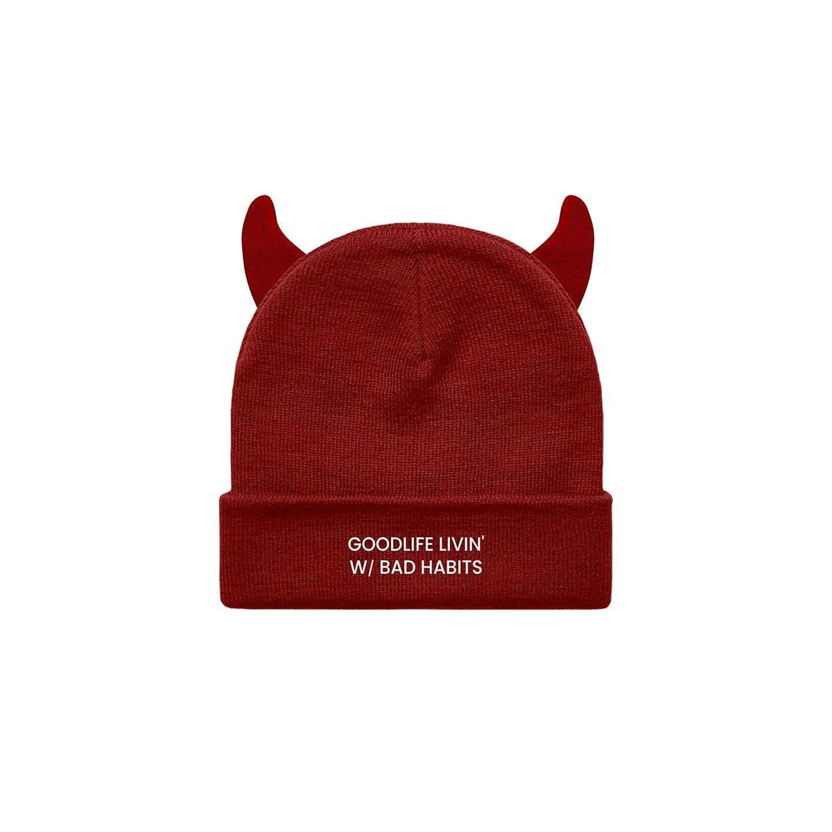 BAD HABITS (RED) BEANIE