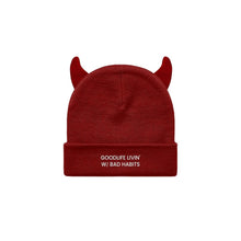 BAD HABITS (RED) BEANIE