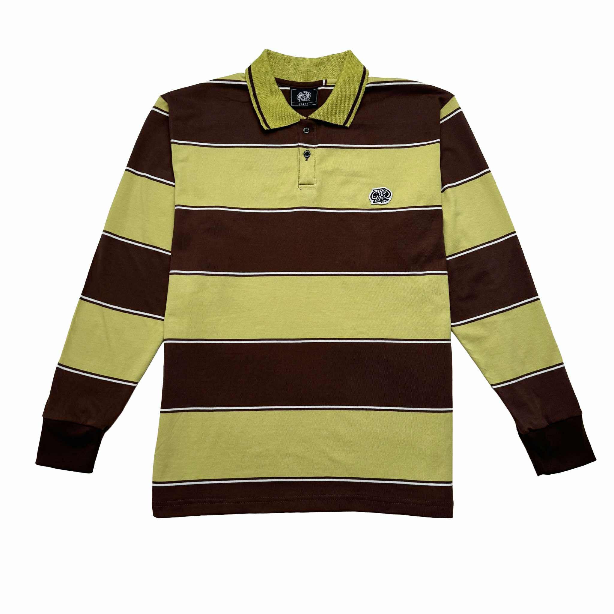 "AVOCADO" TWIN STRAND (A.GREEN/C.BROWN) POLO CREWNECK