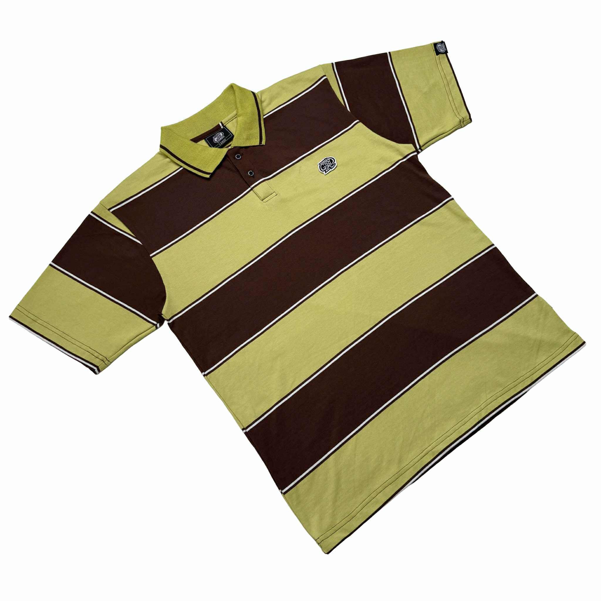 "AVOCADO" TWIN STRAND (A.GREEN/C.BROWN) POLO SHIRT