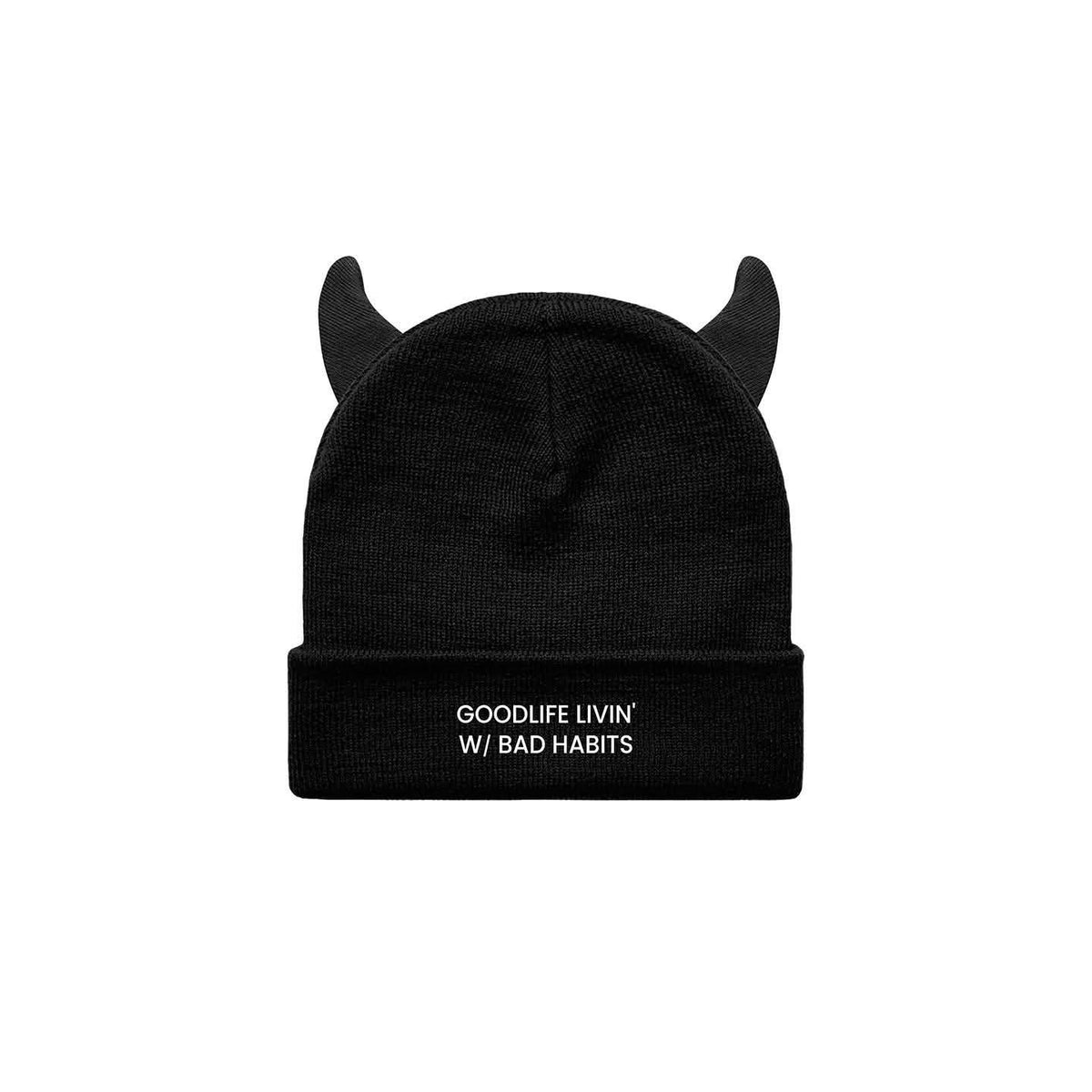 BAD HABITS (BLACK) BEANIE