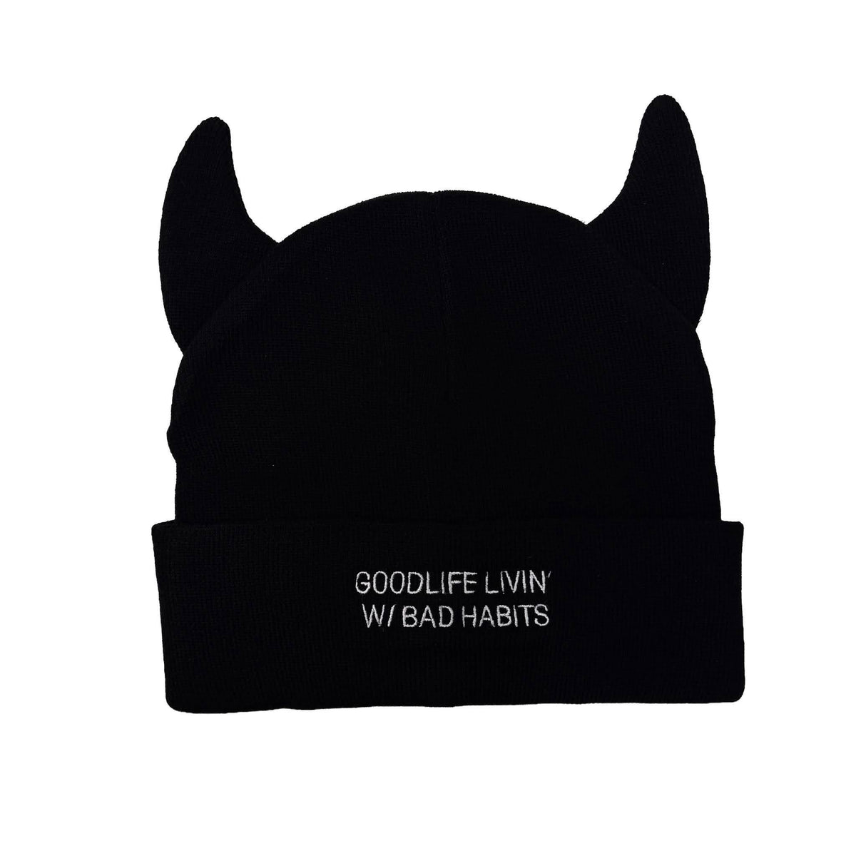 BAD HABITS (BLACK) BEANIE