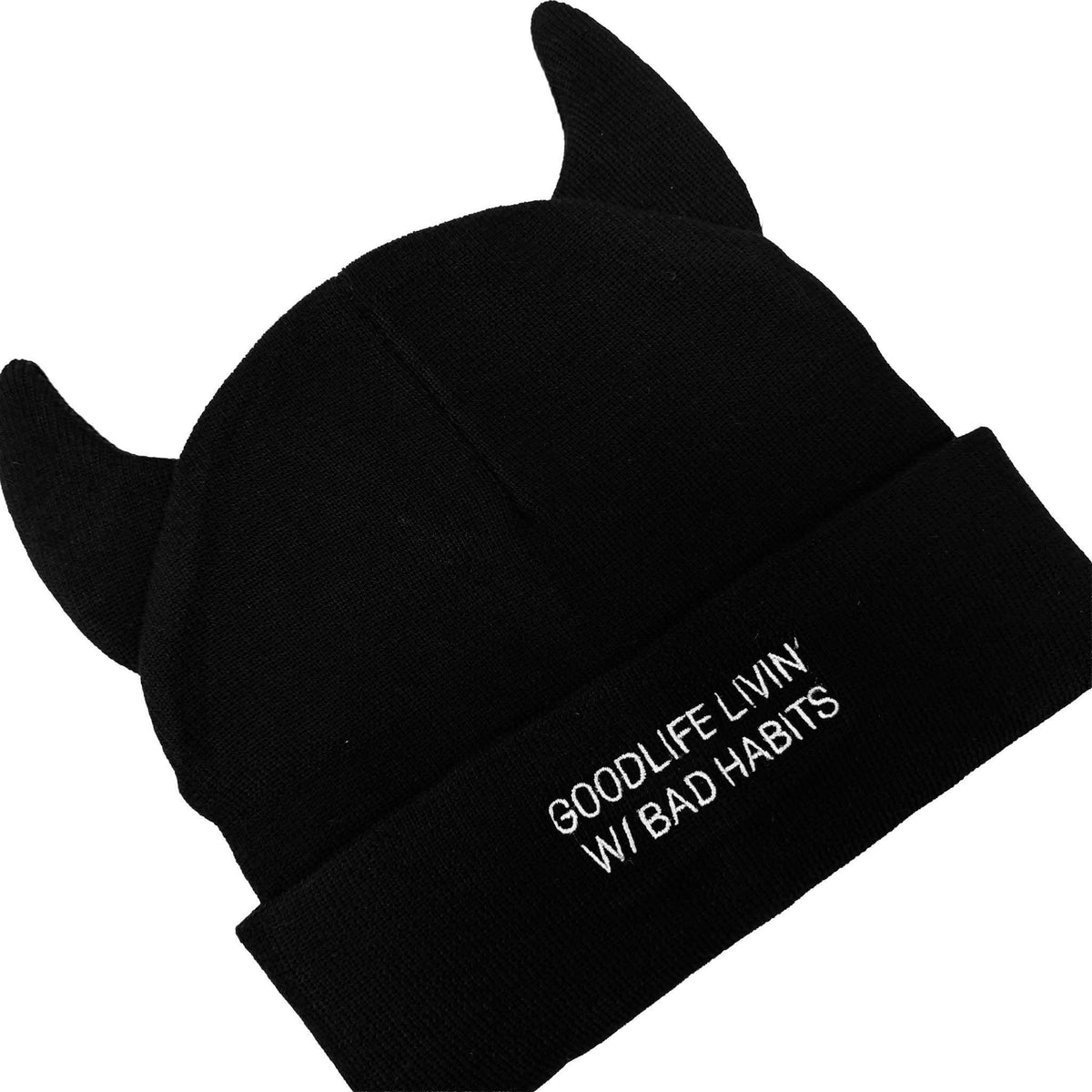 BAD HABITS (BLACK) BEANIE