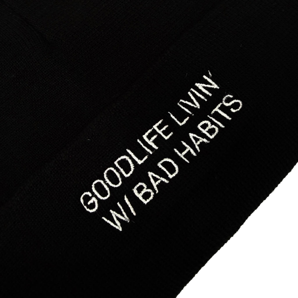 BAD HABITS (BLACK) BEANIE