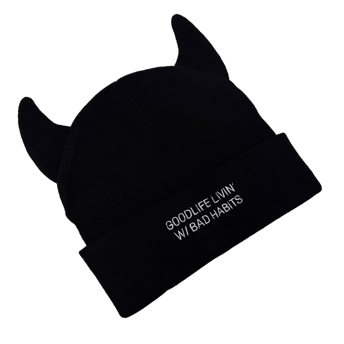 BAD HABITS (BLACK) BEANIE
